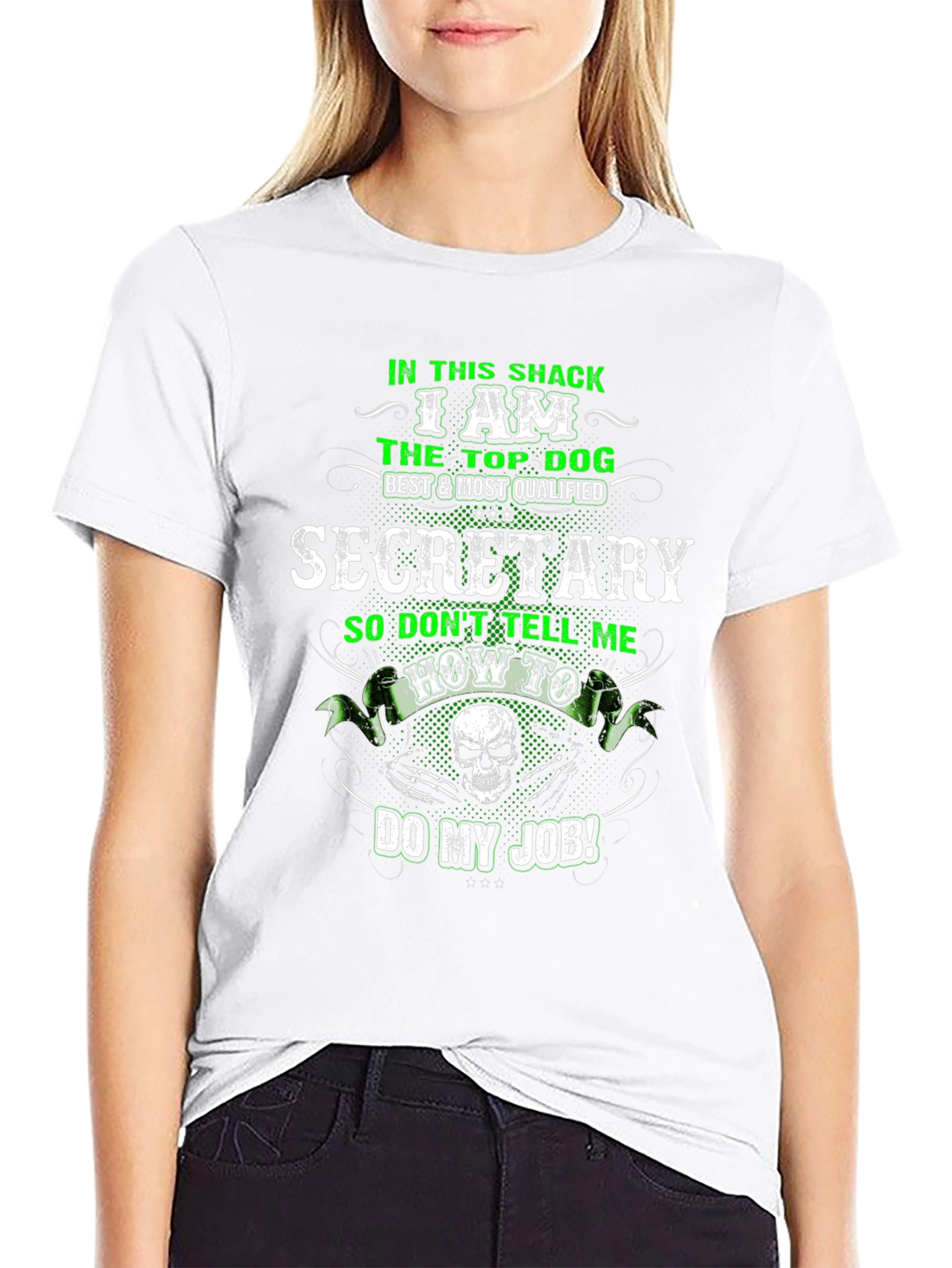 Secretary Top Dog Graphic T-Shirt