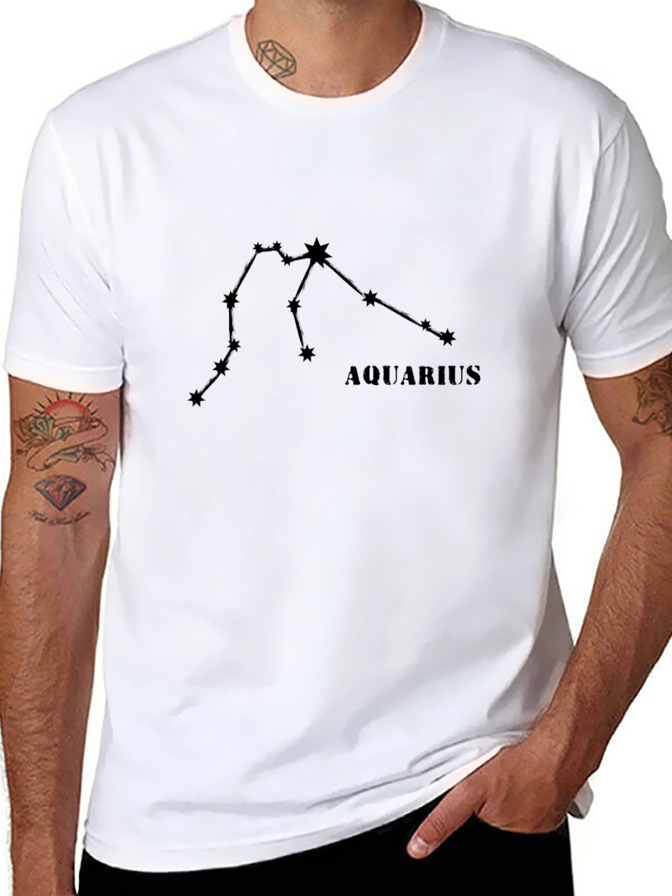 Aquarius Constellation T-Shirt - Zodiac Star Sign Tee