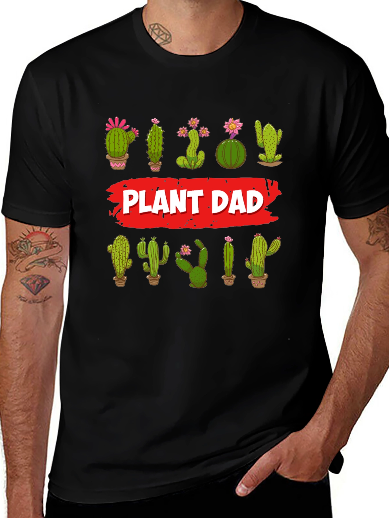 Plant Dad Cactus T-Shirt - Gardener Tee