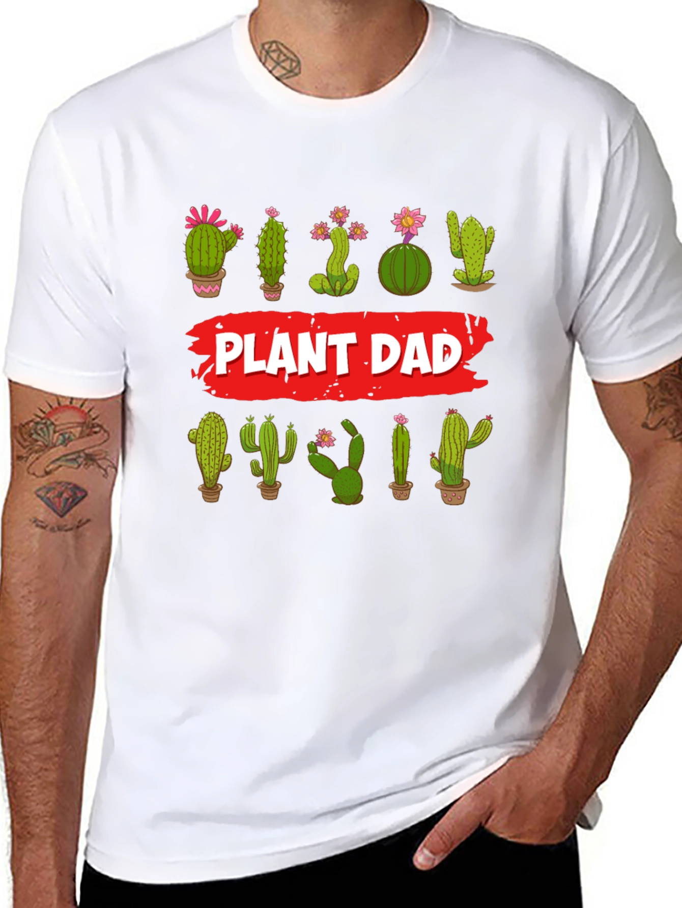 Plant Dad Cactus T-Shirt - Gardener Tee