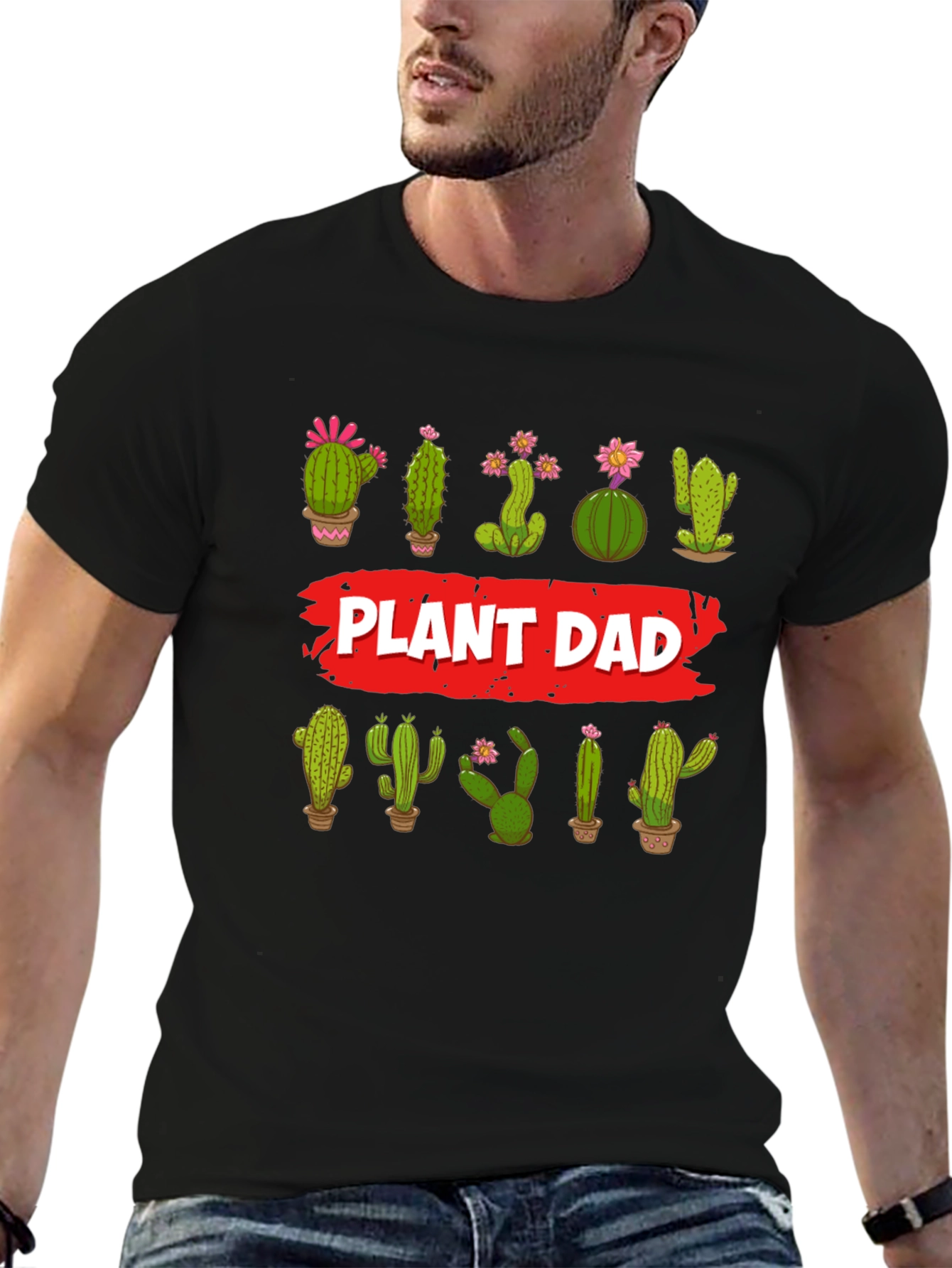 Plant Dad Cactus T-Shirt - Gardener Tee