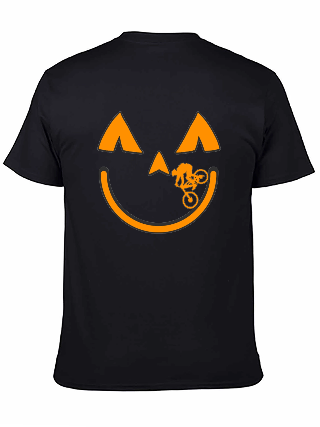 Halloween Pumpkin Biker T-Shirt
