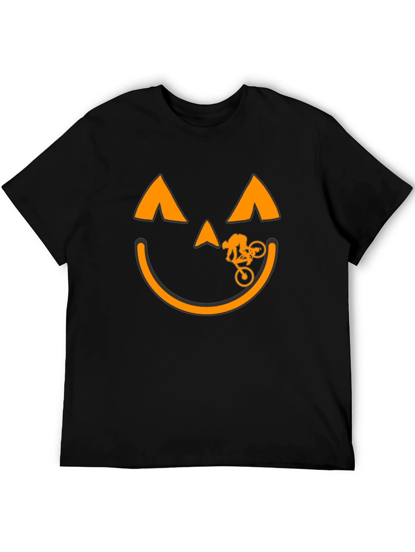Halloween Pumpkin Biker T-Shirt