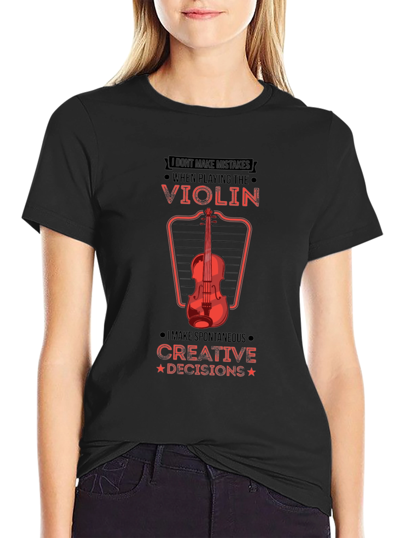 Violin Player Graphic Tee - Creative Decisions!