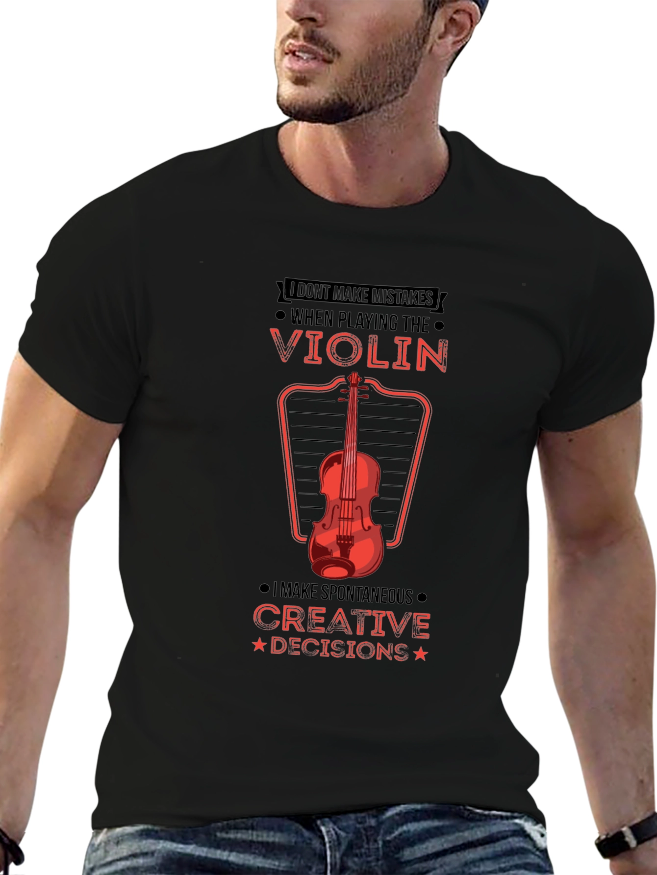 Violin Player Graphic Tee - Creative Decisions!