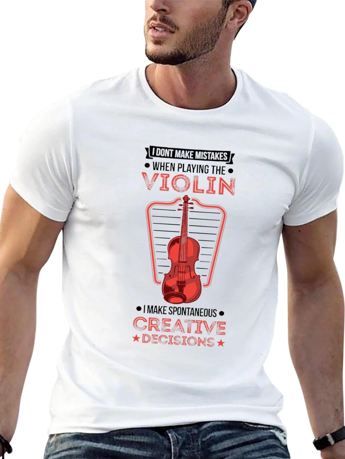 Violin Player Graphic Tee - Creative Decisions!
