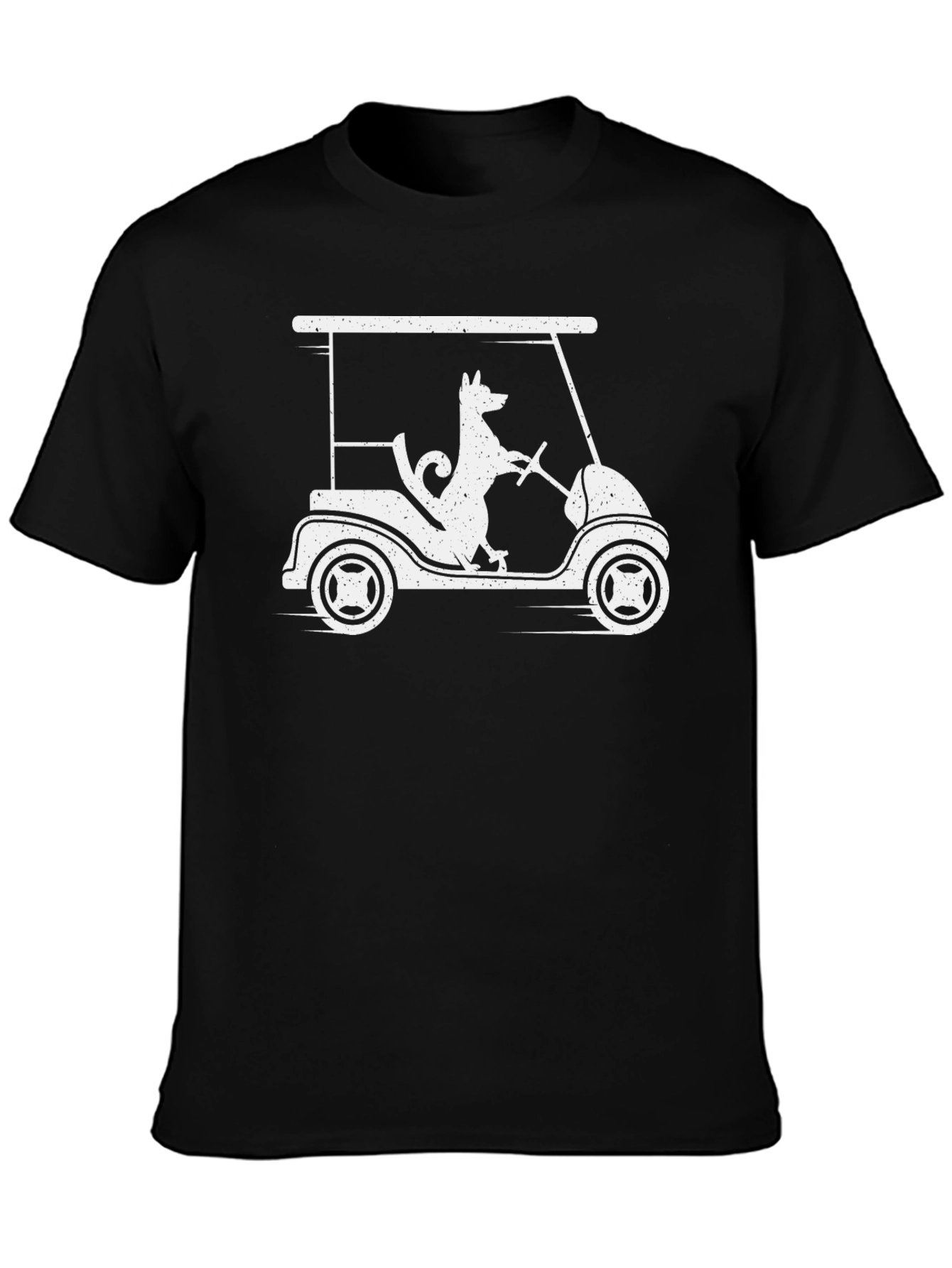 Dog Golf Cart T-Shirt - Humorous Graphic Tee
