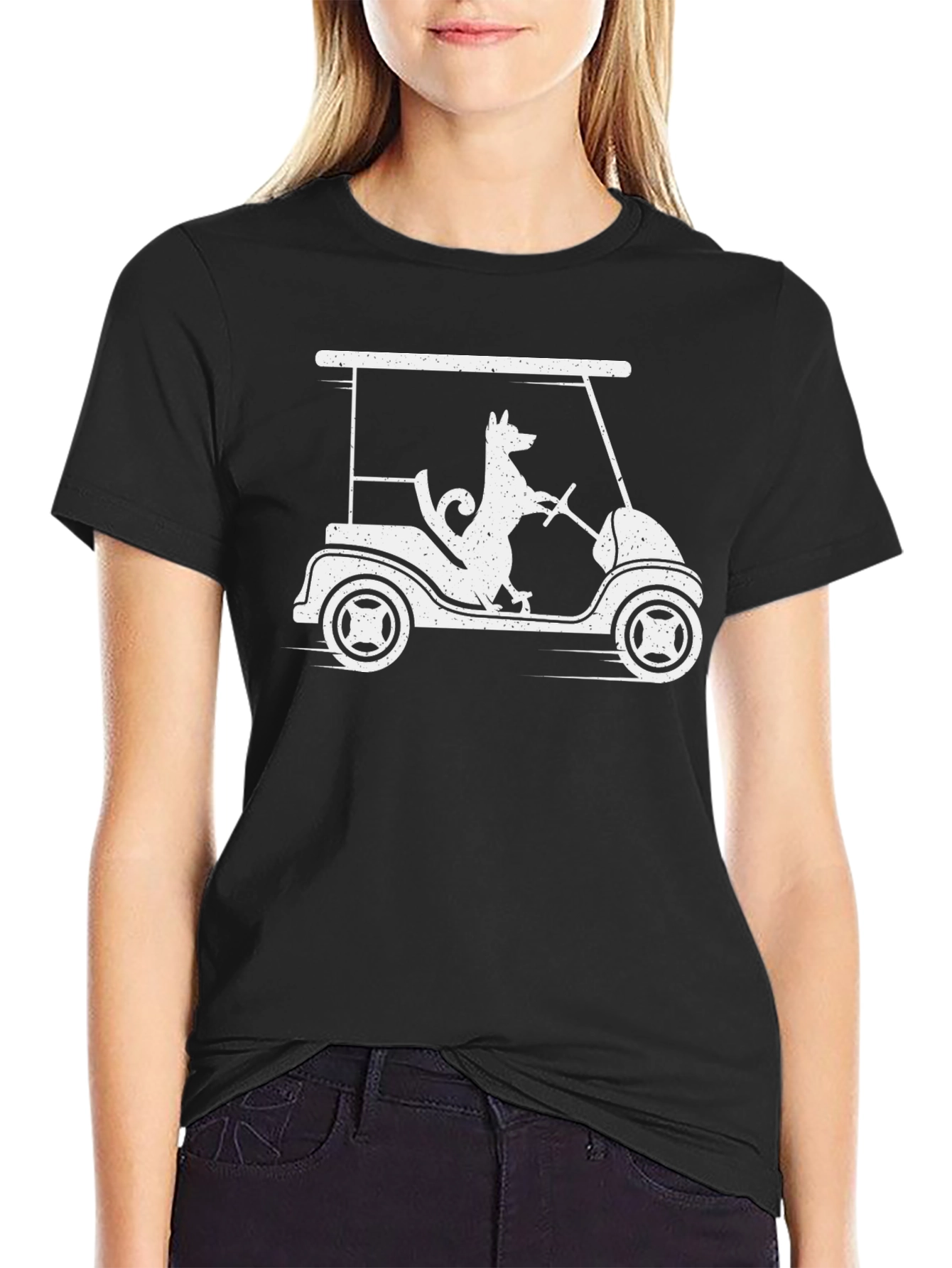 Dog Golf Cart T-Shirt - Humorous Graphic Tee