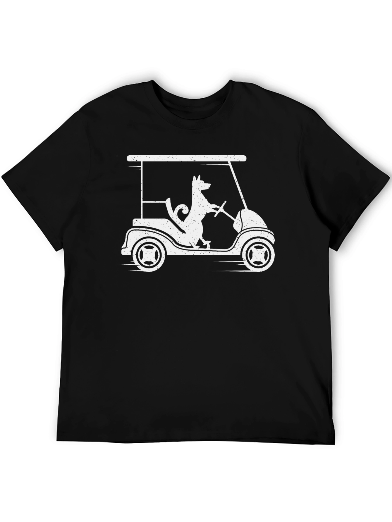 Dog Golf Cart T-Shirt - Humorous Graphic Tee