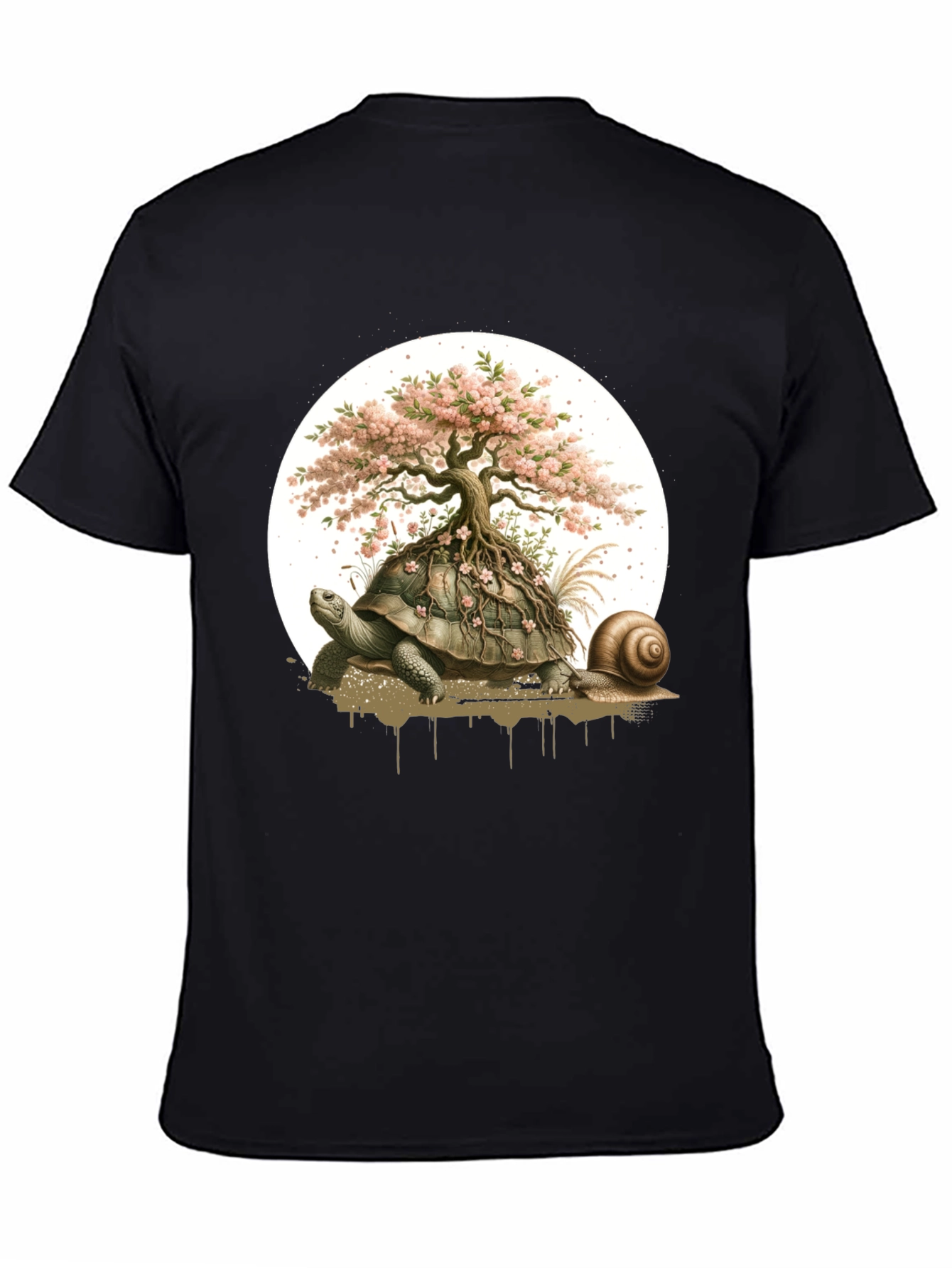 Turtle Bonsai Tree Graphic Tee - Unique Nature Design