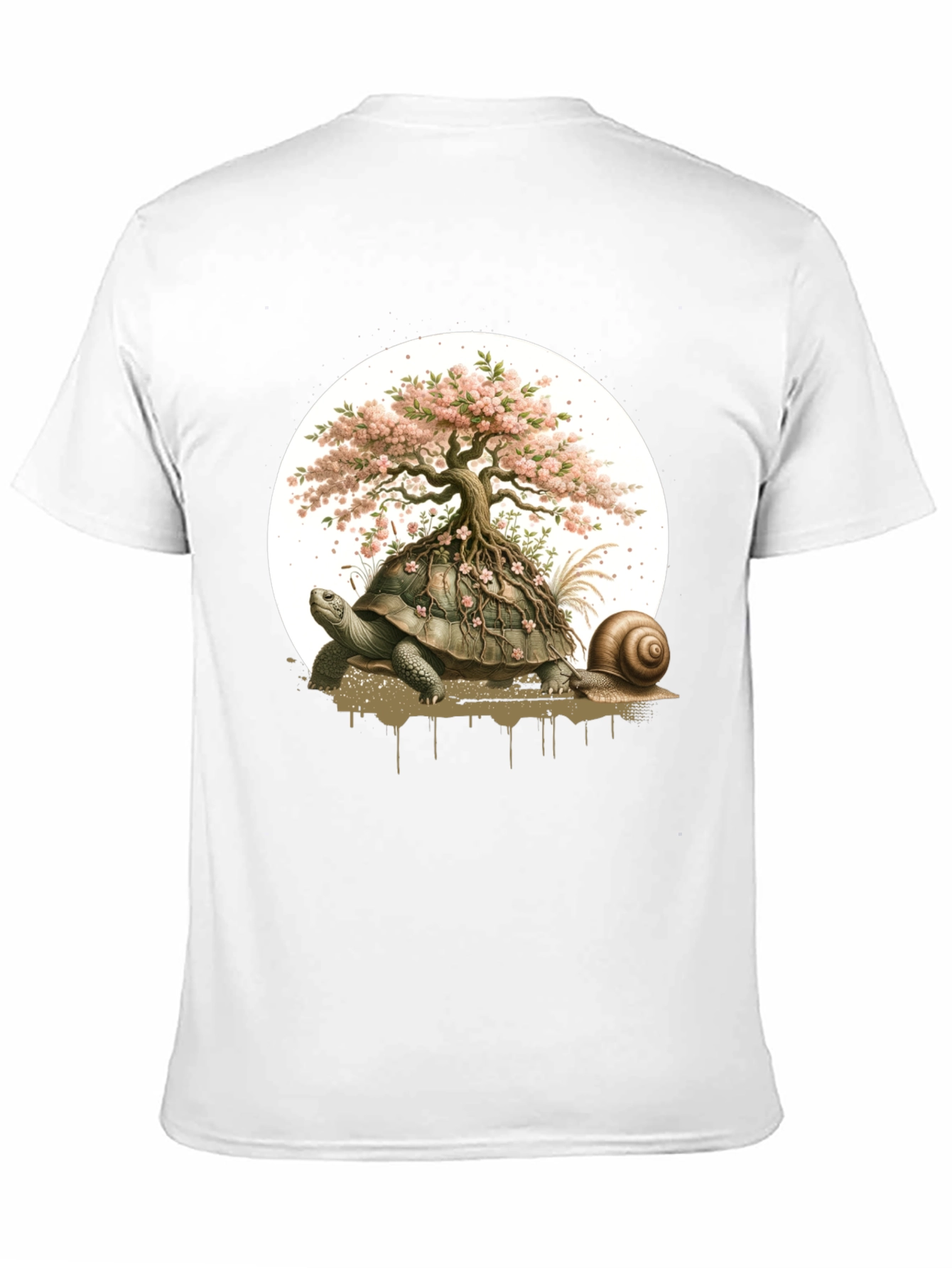 Turtle Bonsai Tree Graphic Tee - Unique Nature Design