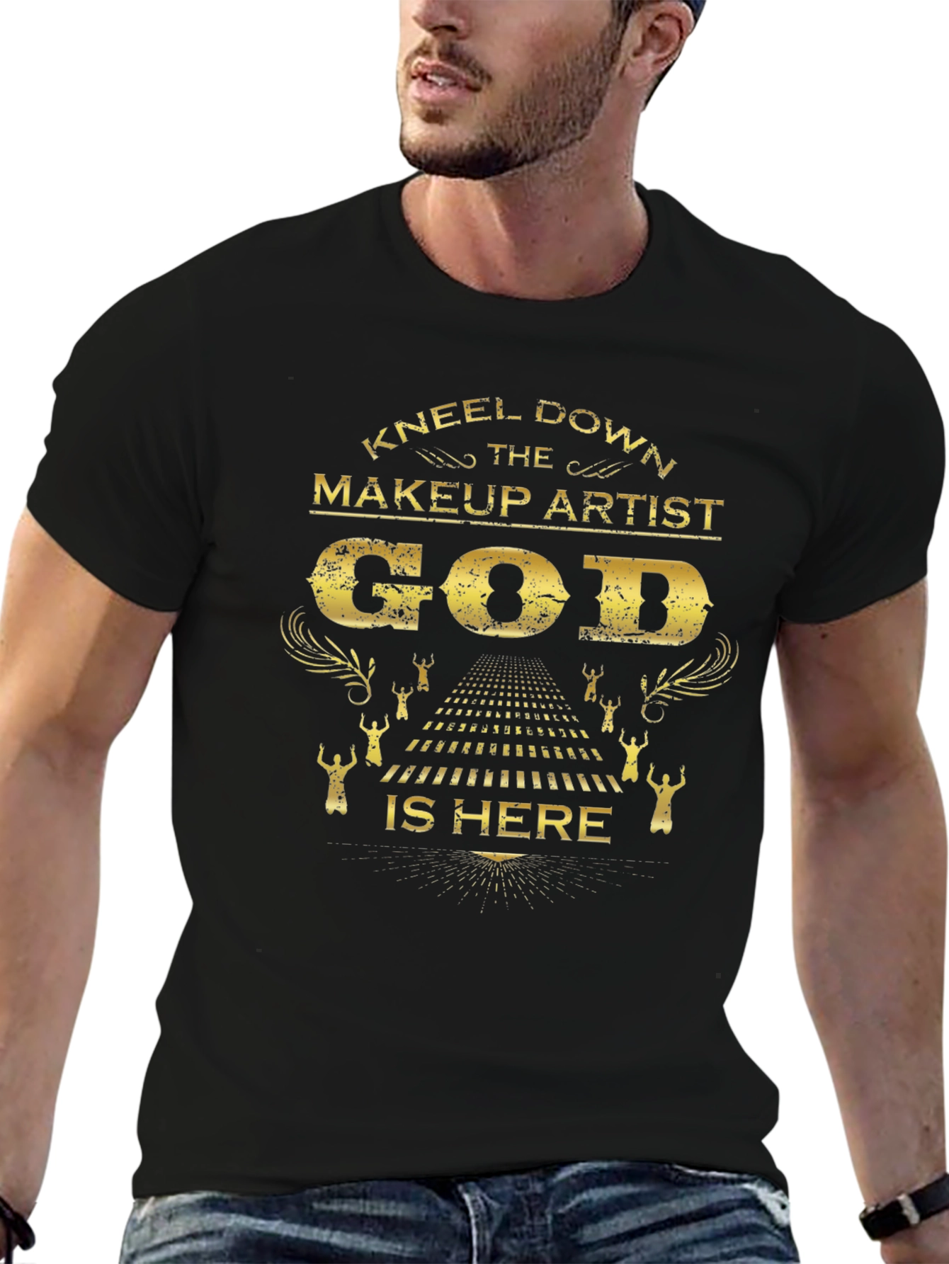 Kneel Down Makeup Artist God T-Shirt
