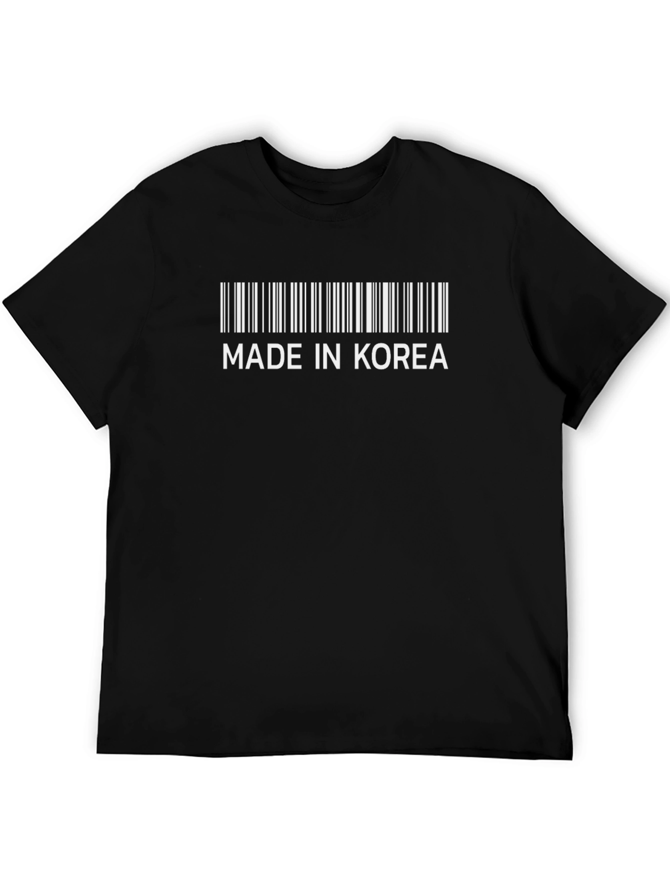 Made In Korea Barcode Graphic Tee - Black