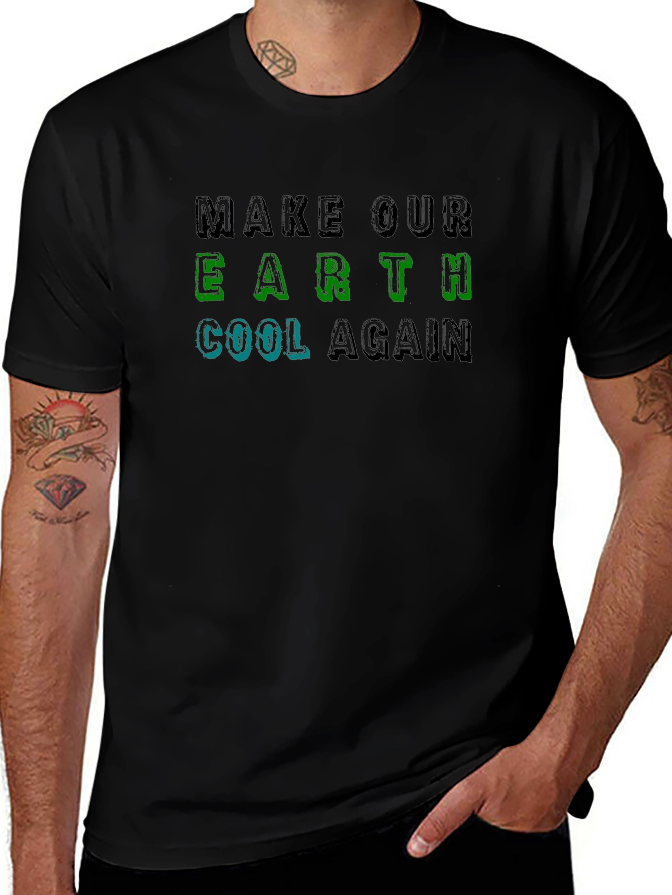 Earth Cool Again Graphic Tee - Climate Awareness