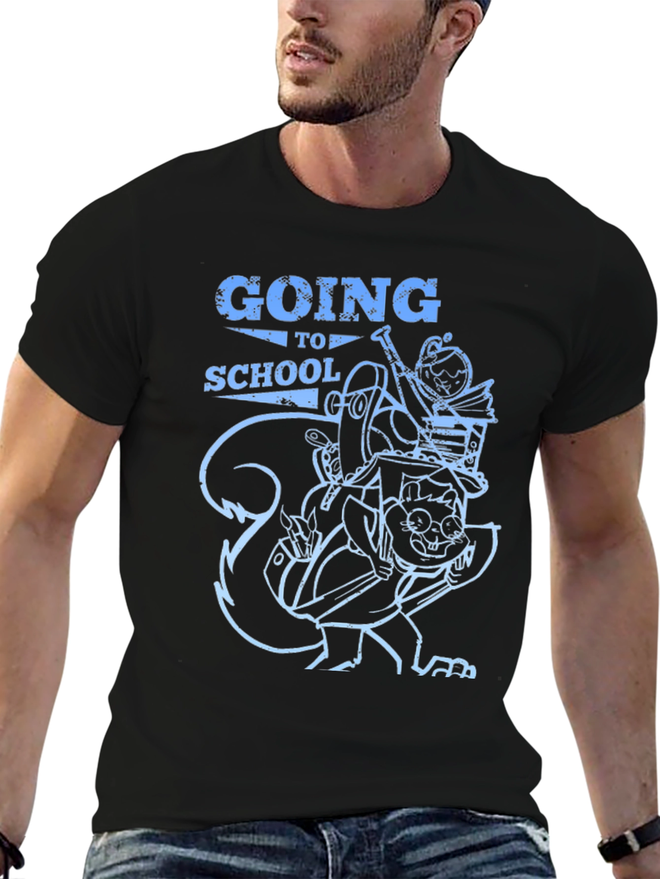 Going To School Graphic T-Shirt