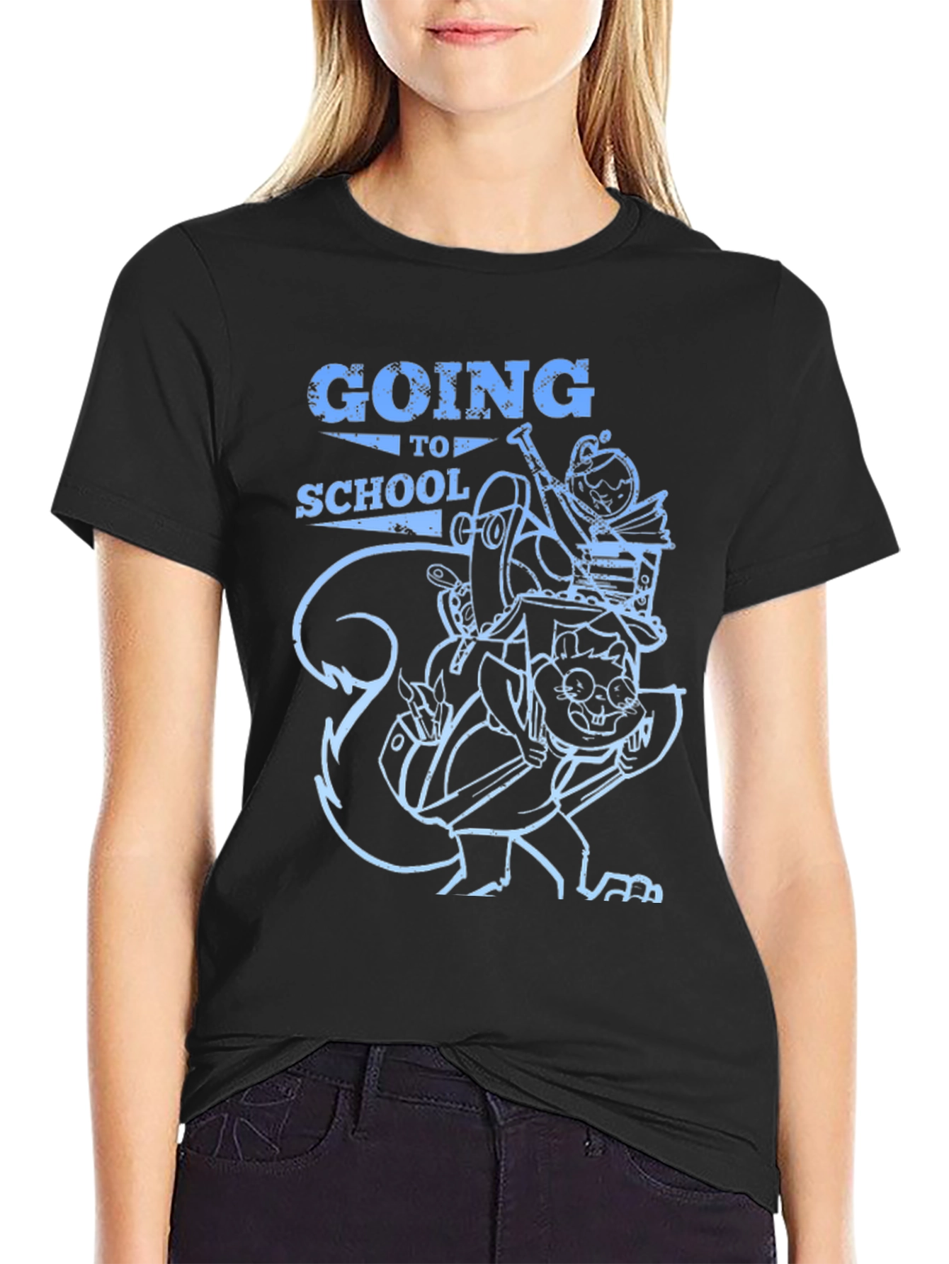 Going To School Graphic T-Shirt
