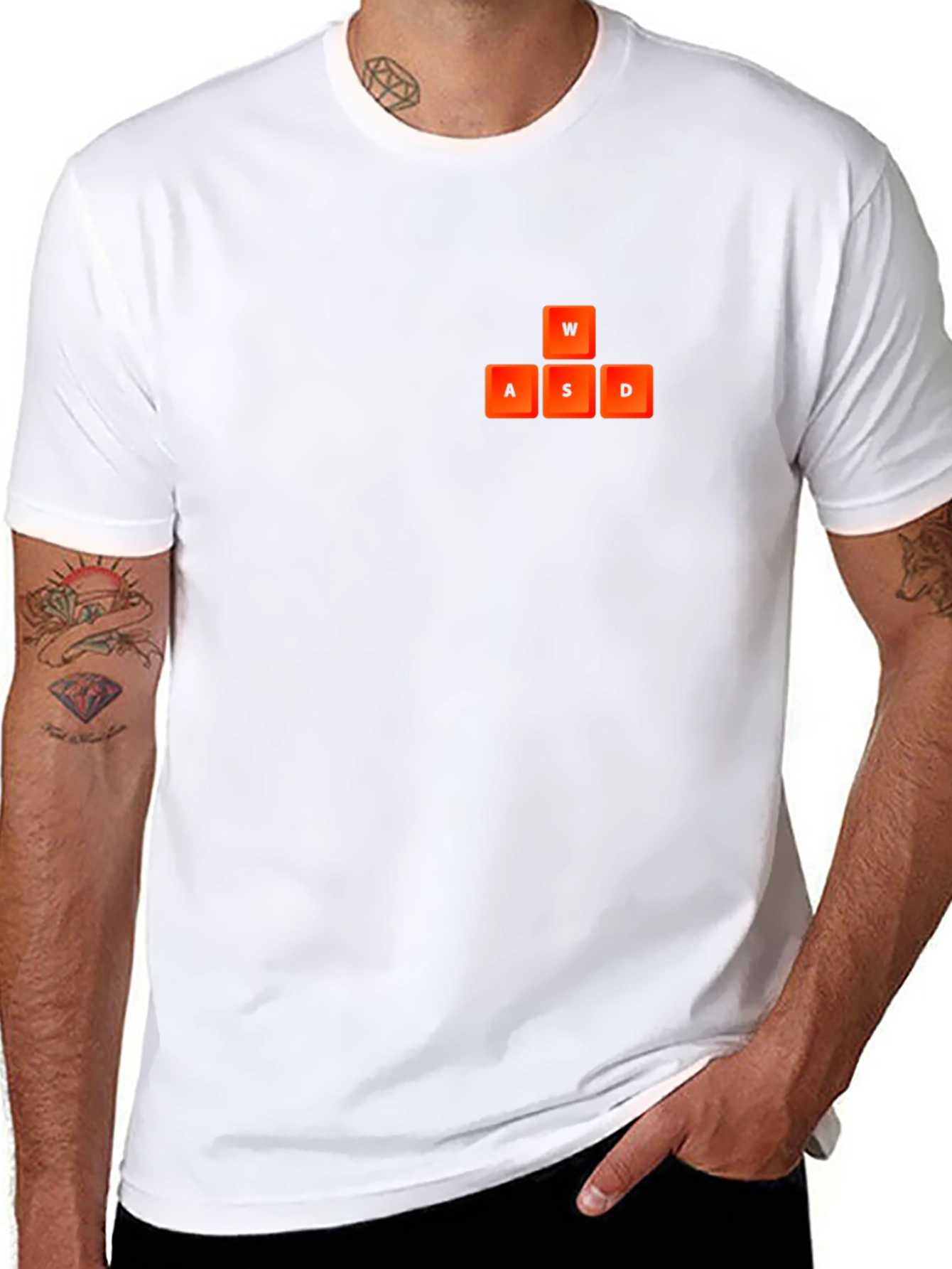WASD Gaming Keyboard T-Shirt - Black