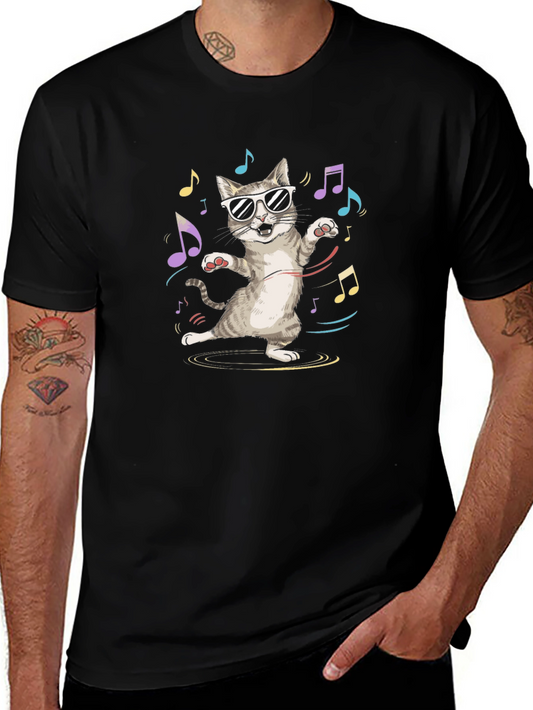 Cool Cat Music T-Shirt - Unisex Cotton Tee