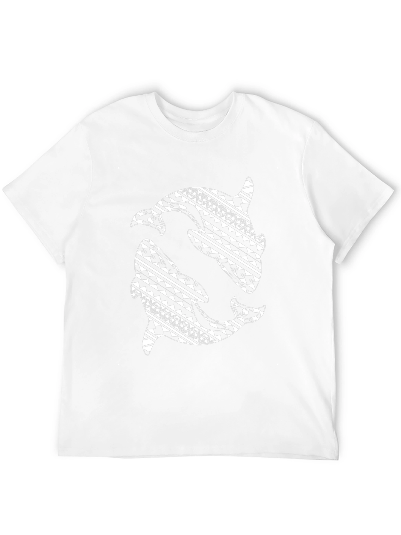 Tribal Orca Design Black T-Shirt