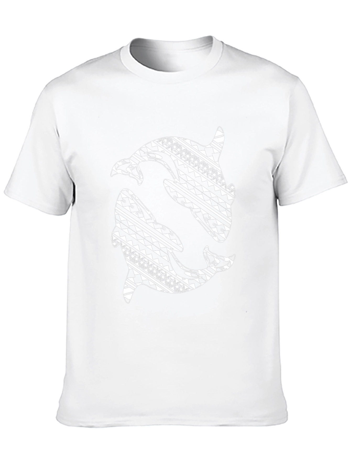 Tribal Orca Design Black T-Shirt