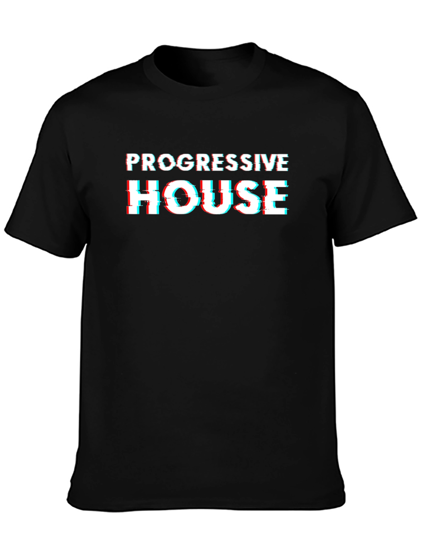 Progressive House Glitch Tee - Black