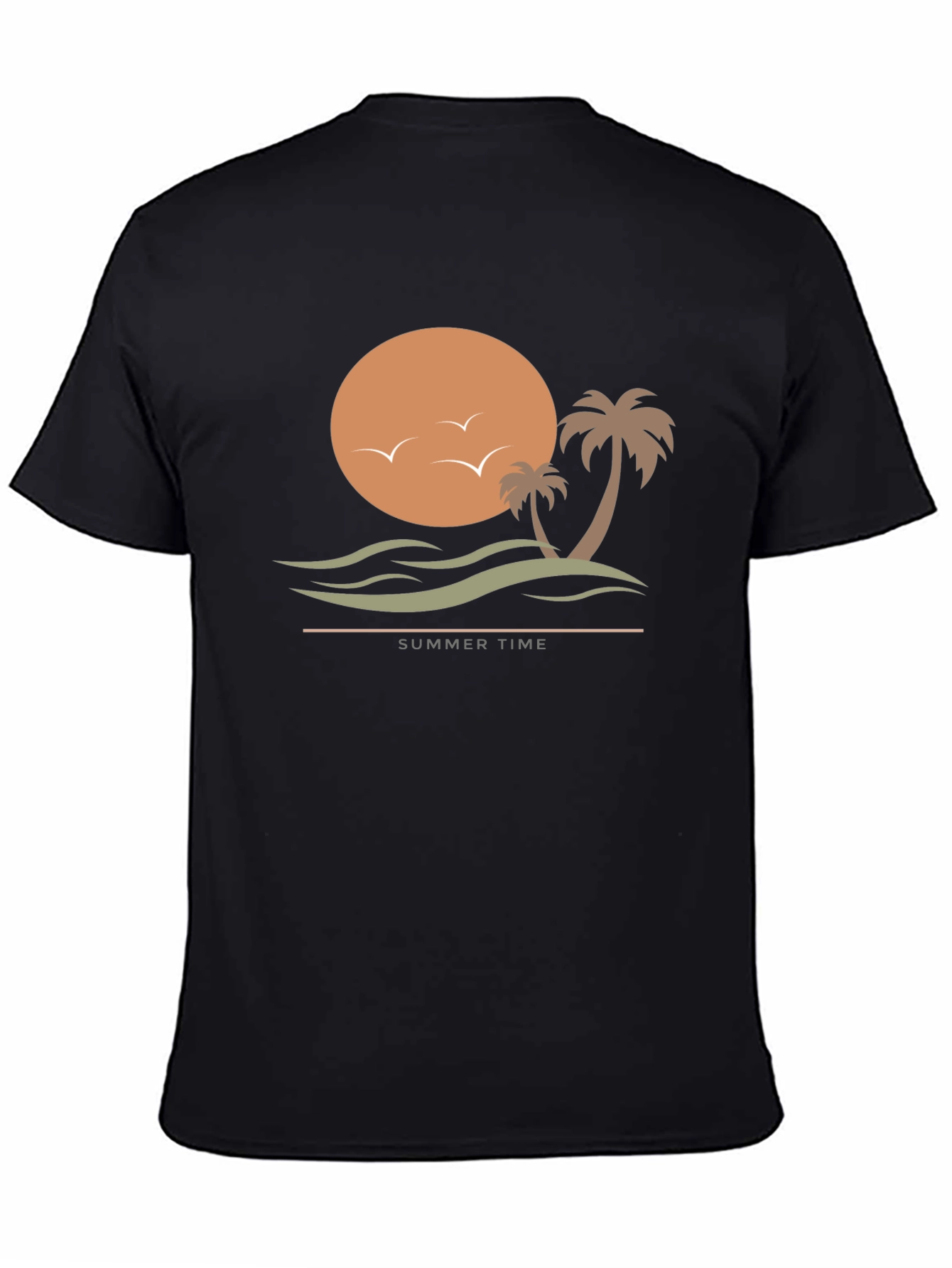 Summer Time Graphic Tee - Black T-Shirt