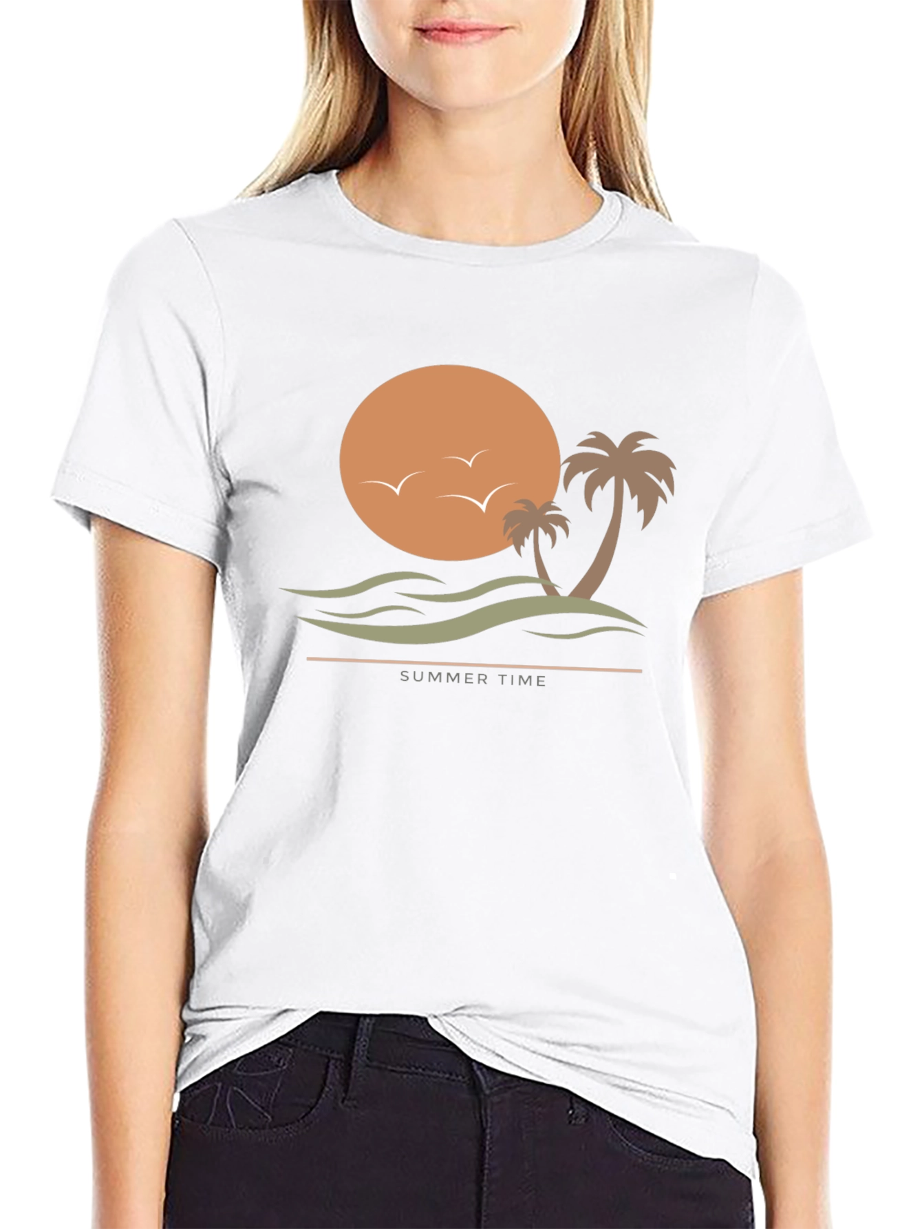 Summer Time Graphic Tee - Black T-Shirt