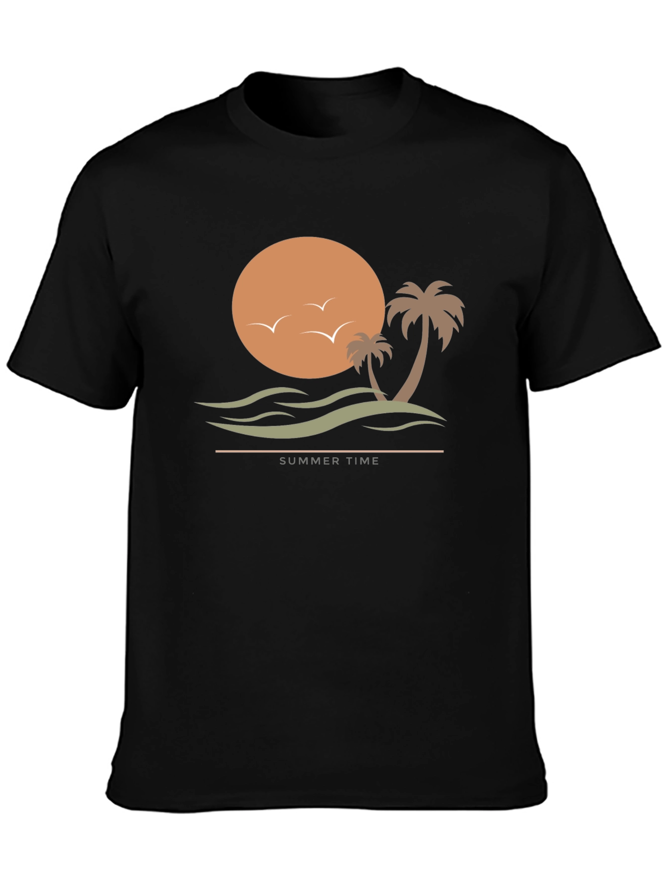 Summer Time Graphic Tee - Black T-Shirt
