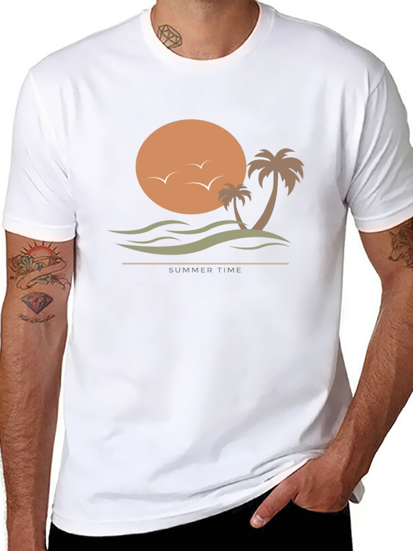 Summer Time Graphic Tee - Black T-Shirt