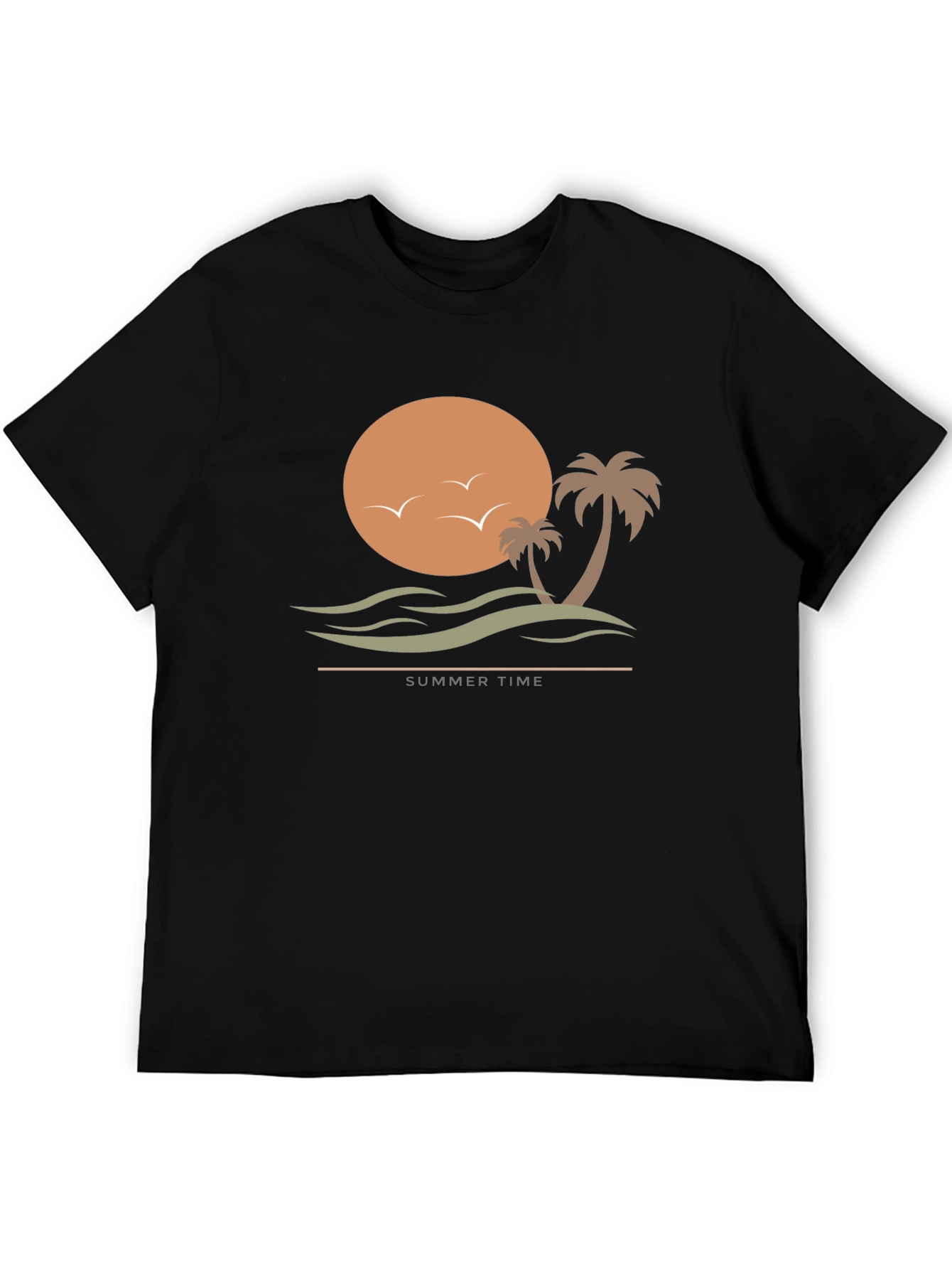 Summer Time Graphic Tee - Black T-Shirt