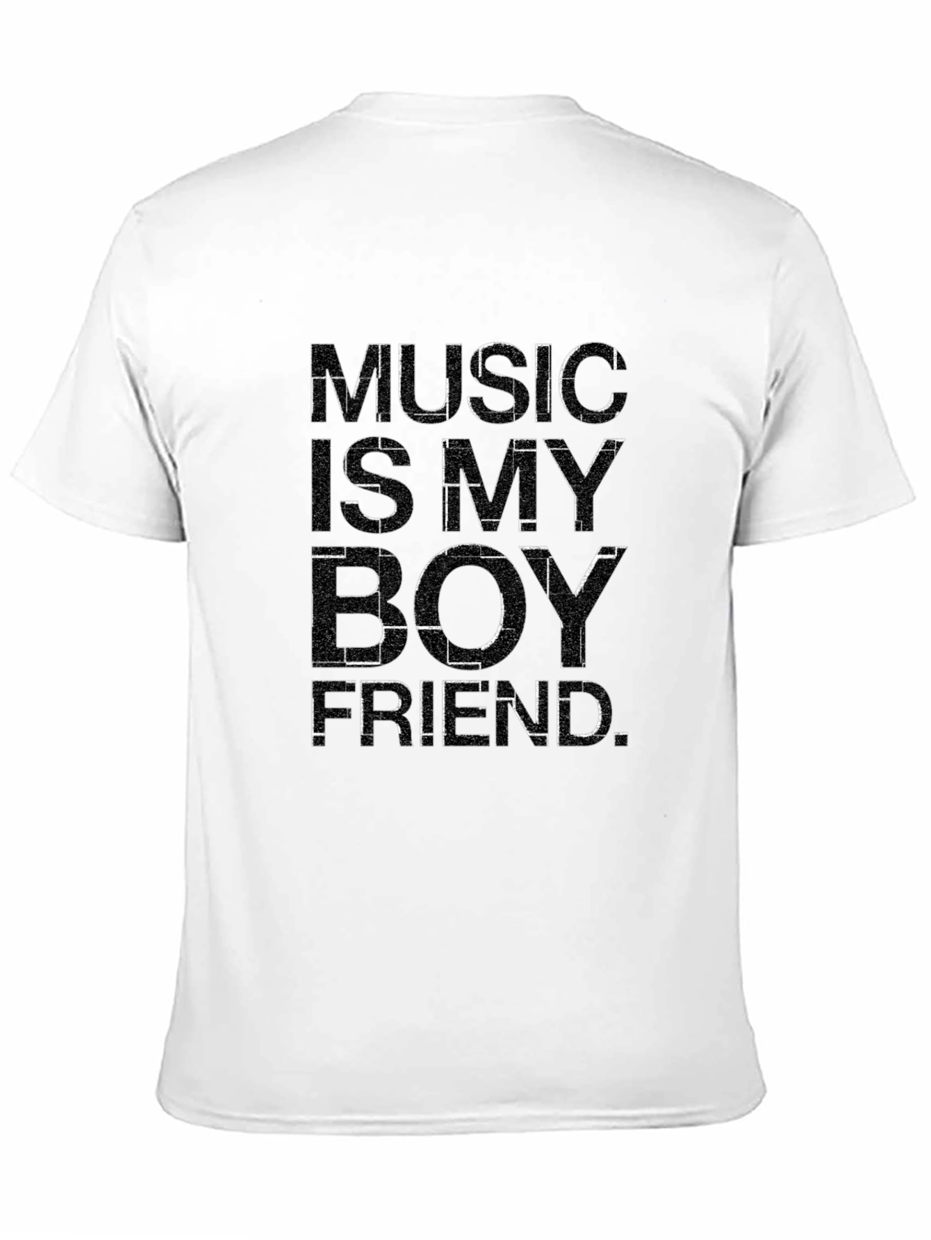 Music Is My Boyfriend Black Graphic Tee