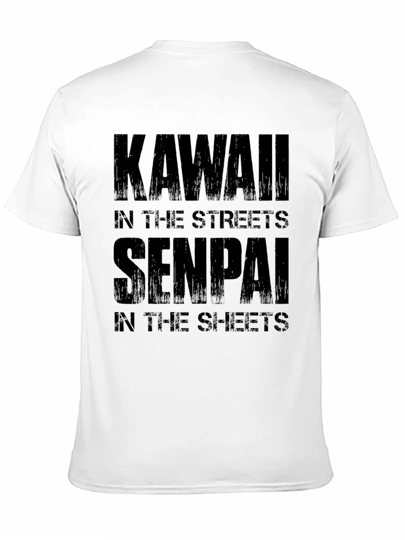 Kawaii Senpai Black T-Shirt Funny Anime Graphic Tee