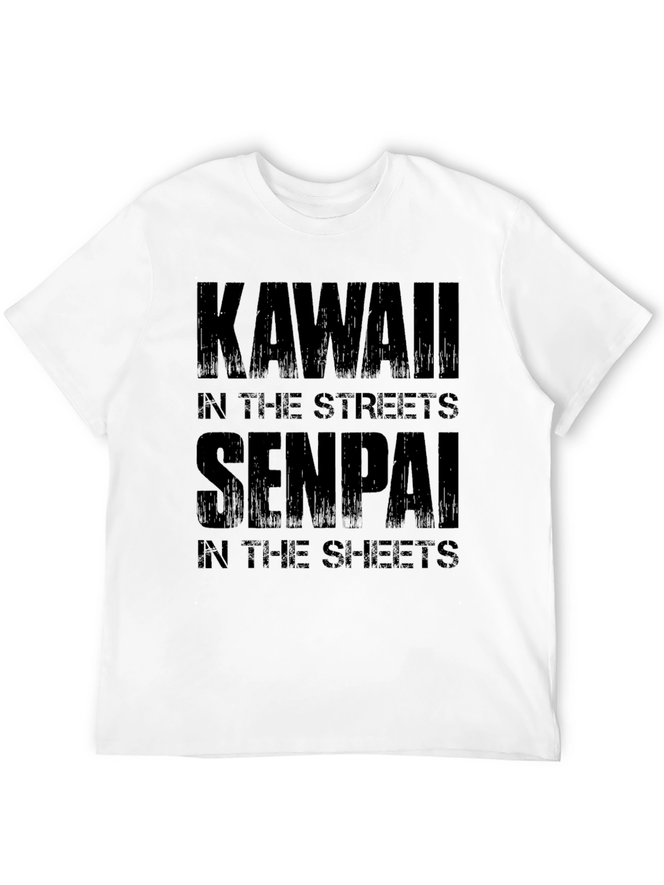Kawaii Senpai Black T-Shirt Funny Anime Graphic Tee