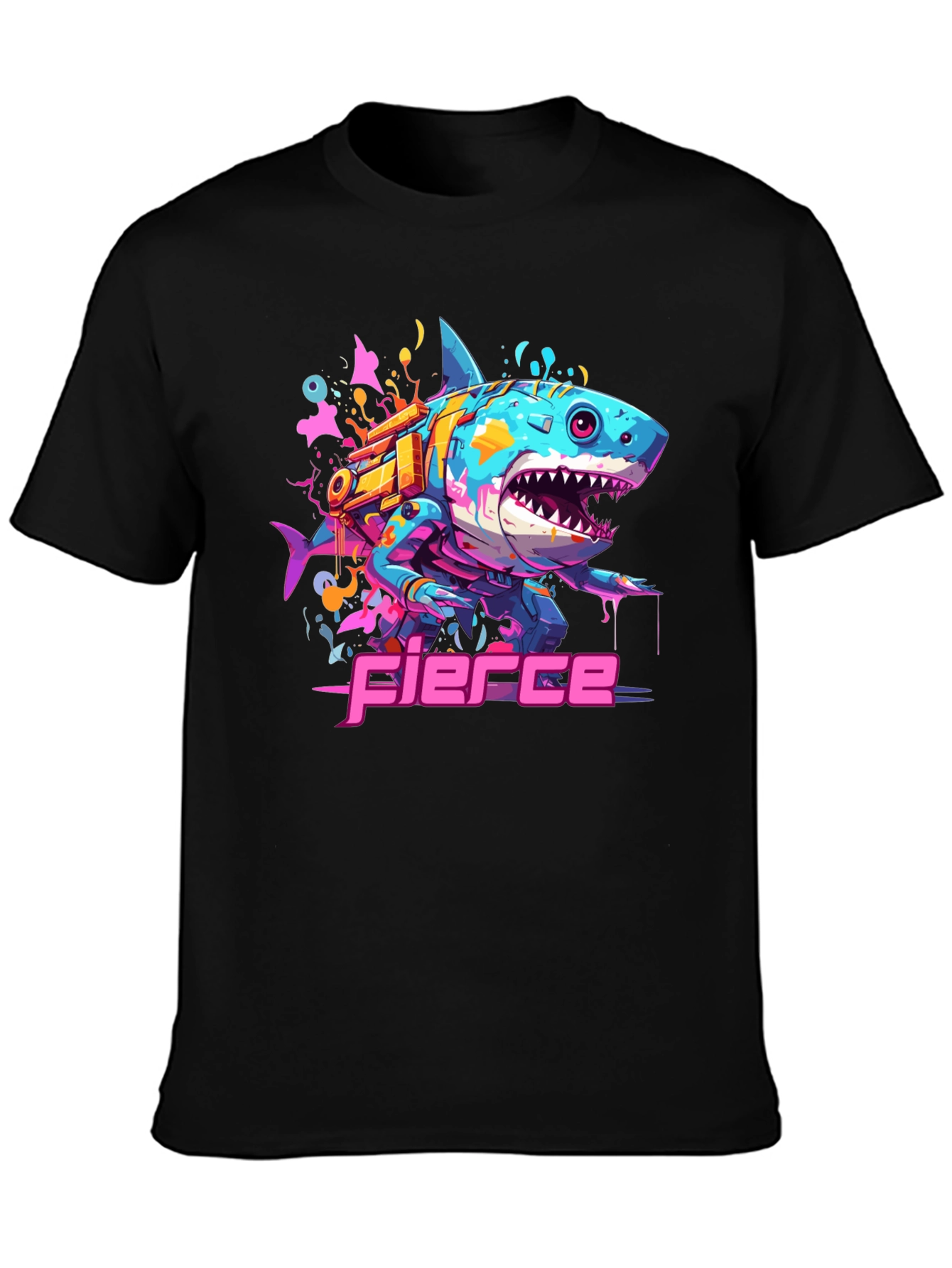 Fierce Cyberpunk Shark T-Shirt