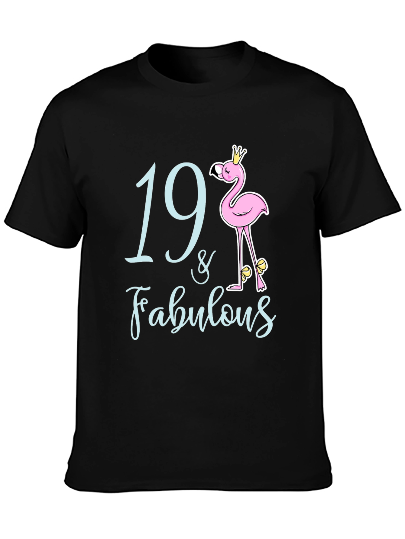 19 & Fabulous Flamingo Birthday T-Shirt