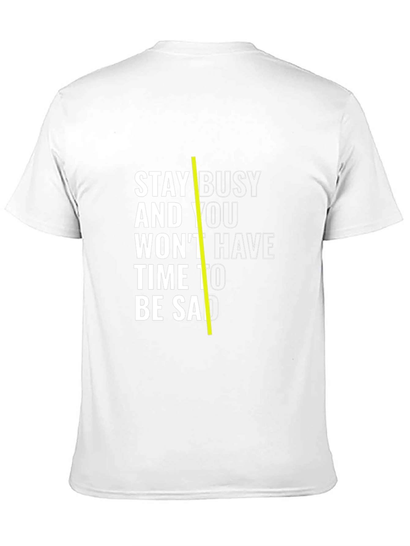 Stay Busy Black T-Shirt with Motivation Quote