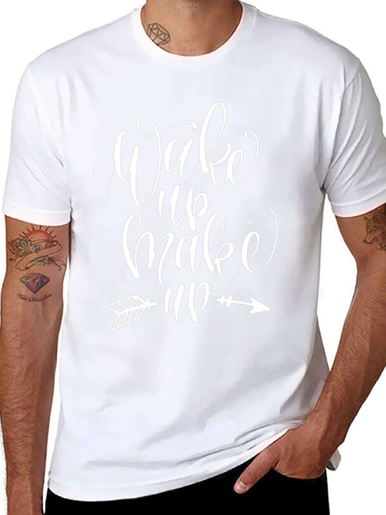 Wake Up Make Up Graphic T-Shirt