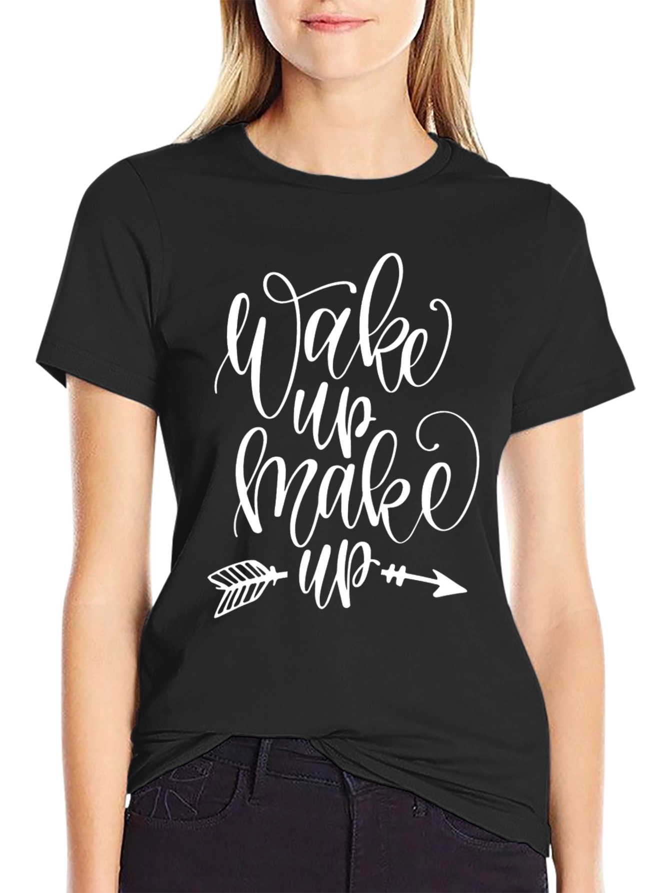 Wake Up Make Up Graphic T-Shirt