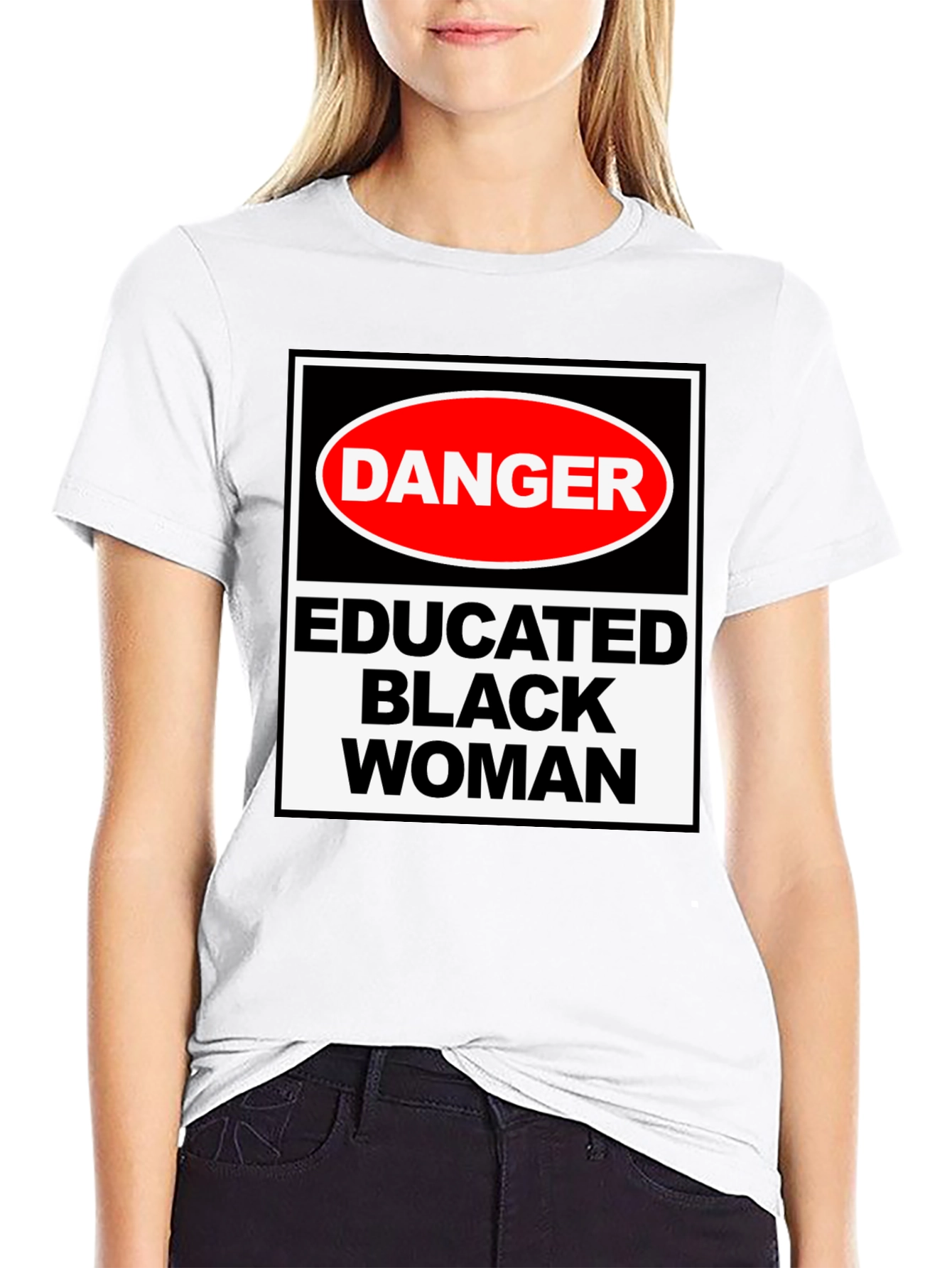 Danger Educated Black Woman Graphic Tee