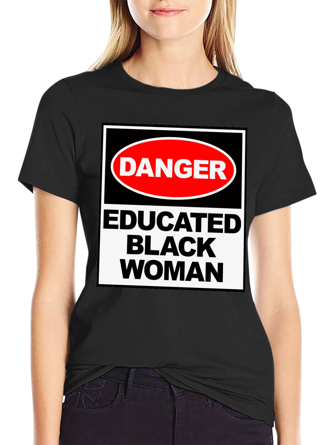 Danger Educated Black Woman Graphic Tee