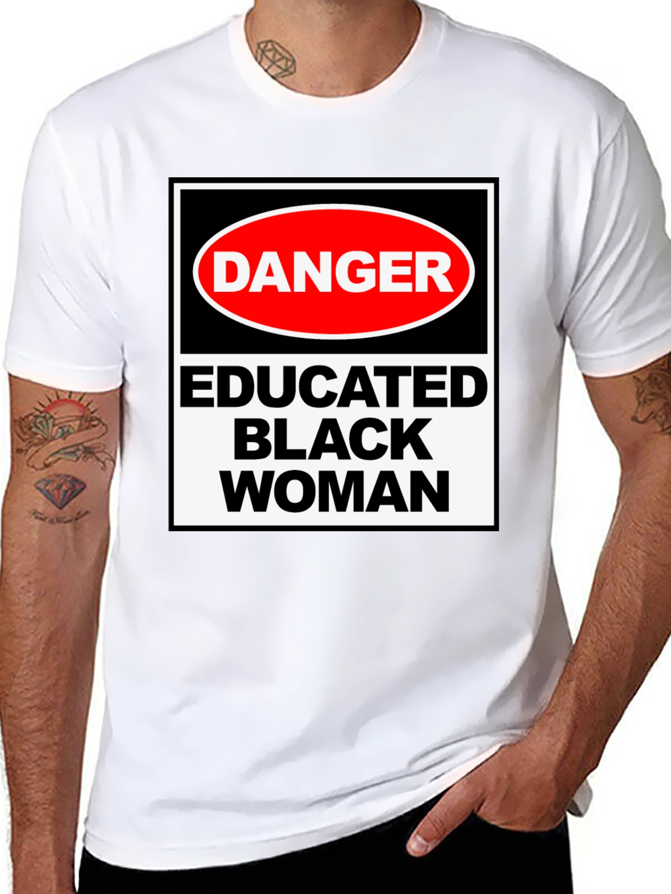 Danger Educated Black Woman Graphic Tee