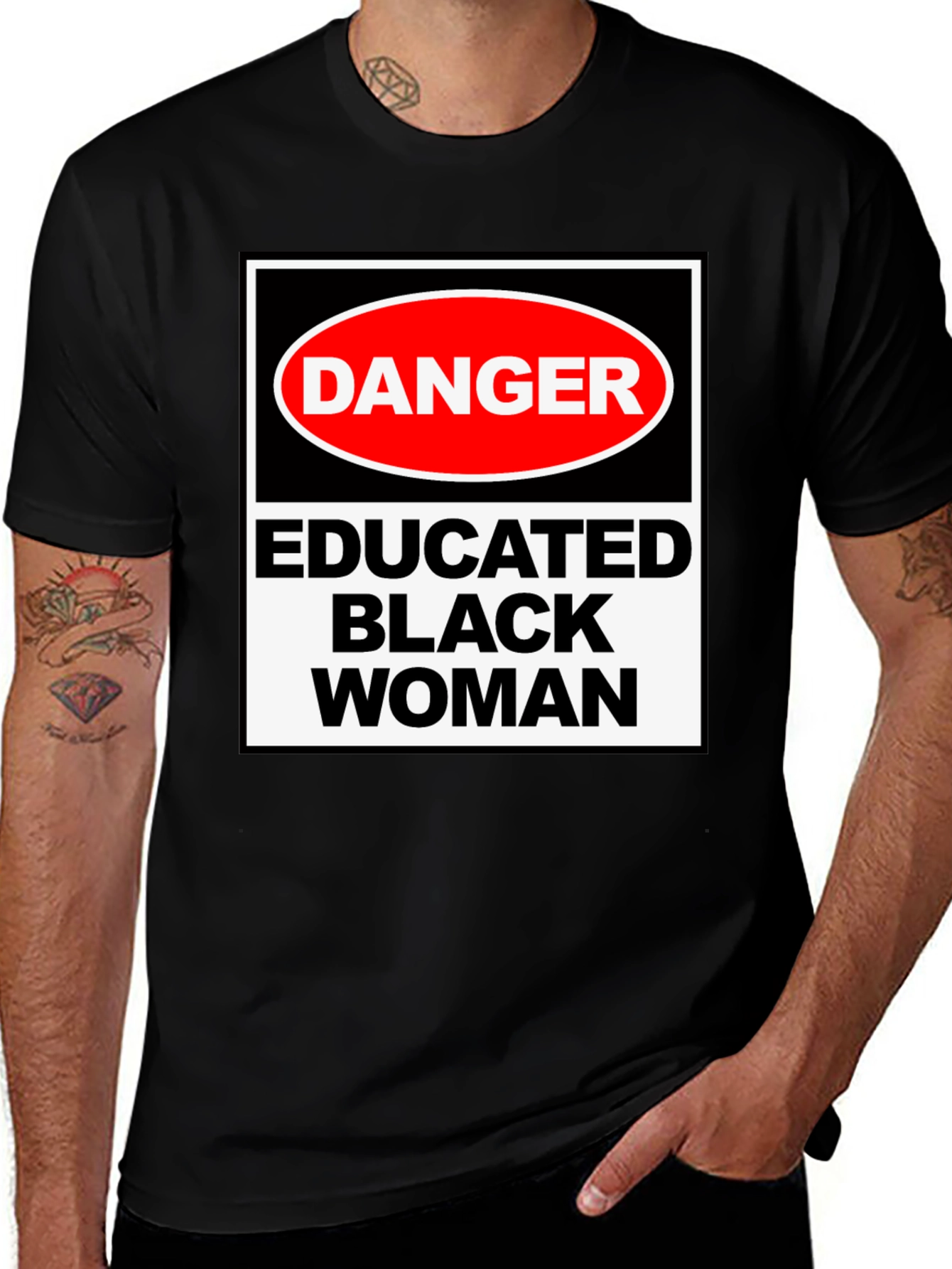 Danger Educated Black Woman Graphic Tee