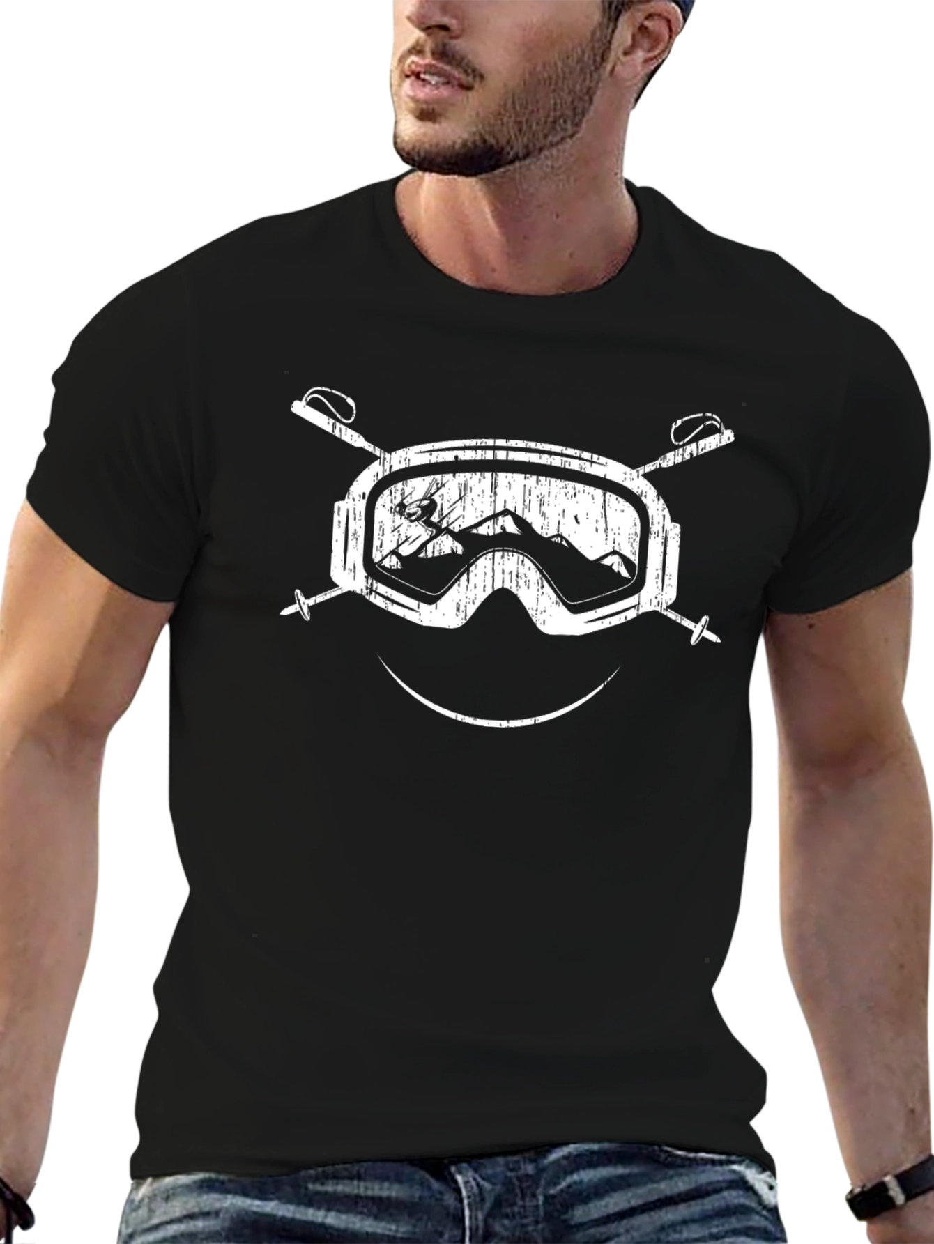 Ski Goggles Graphic T-Shirt - Mountain Adventure Tee