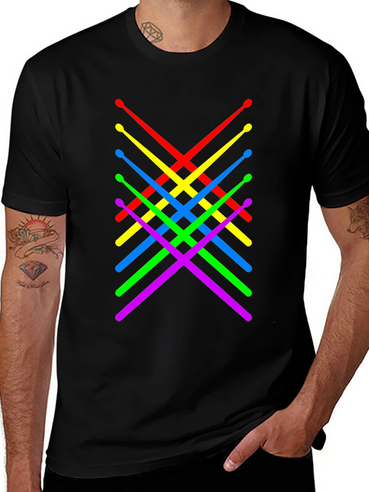 Rainbow Drumsticks Graphic Tee