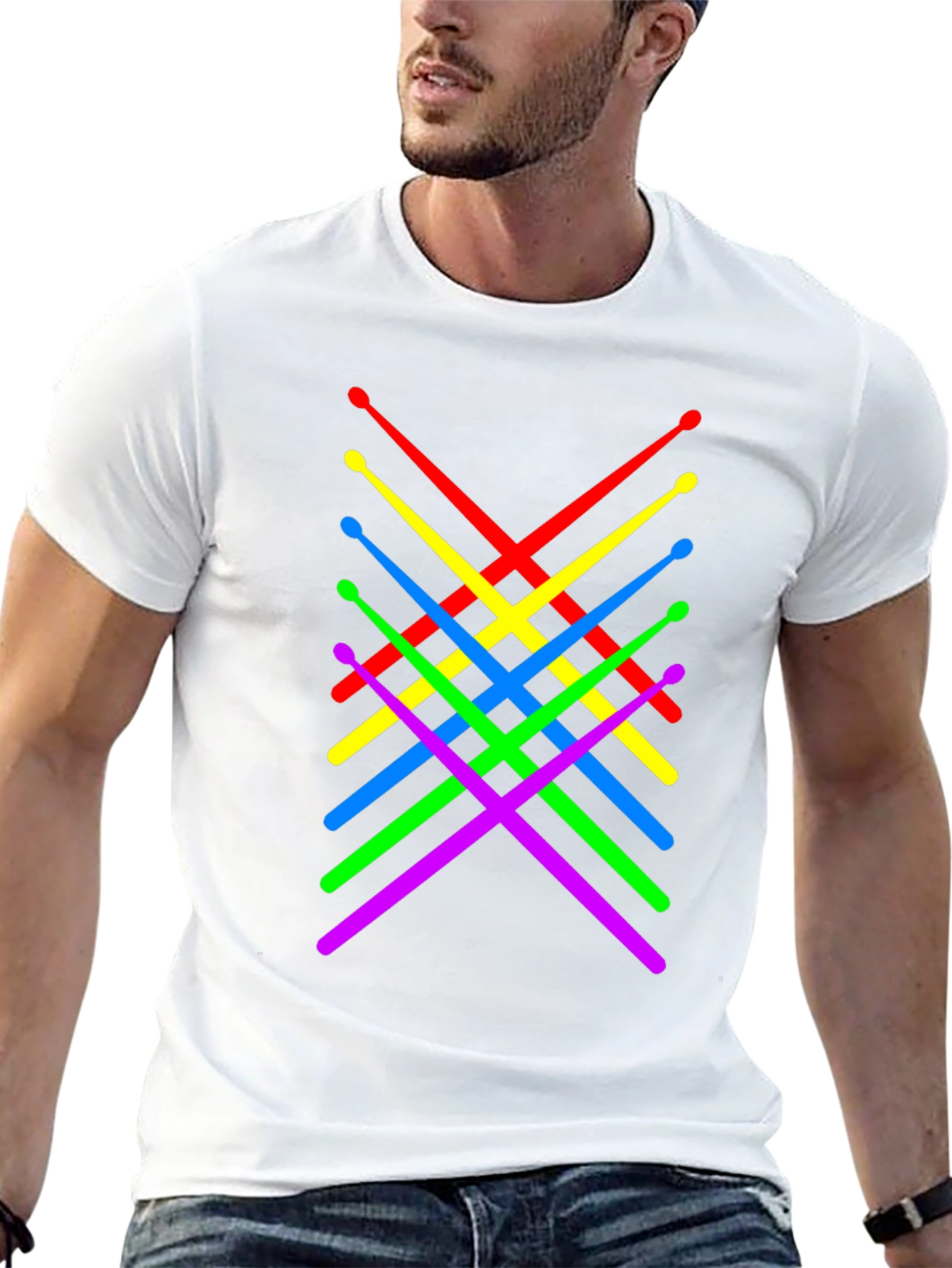 Rainbow Drumsticks Graphic Tee