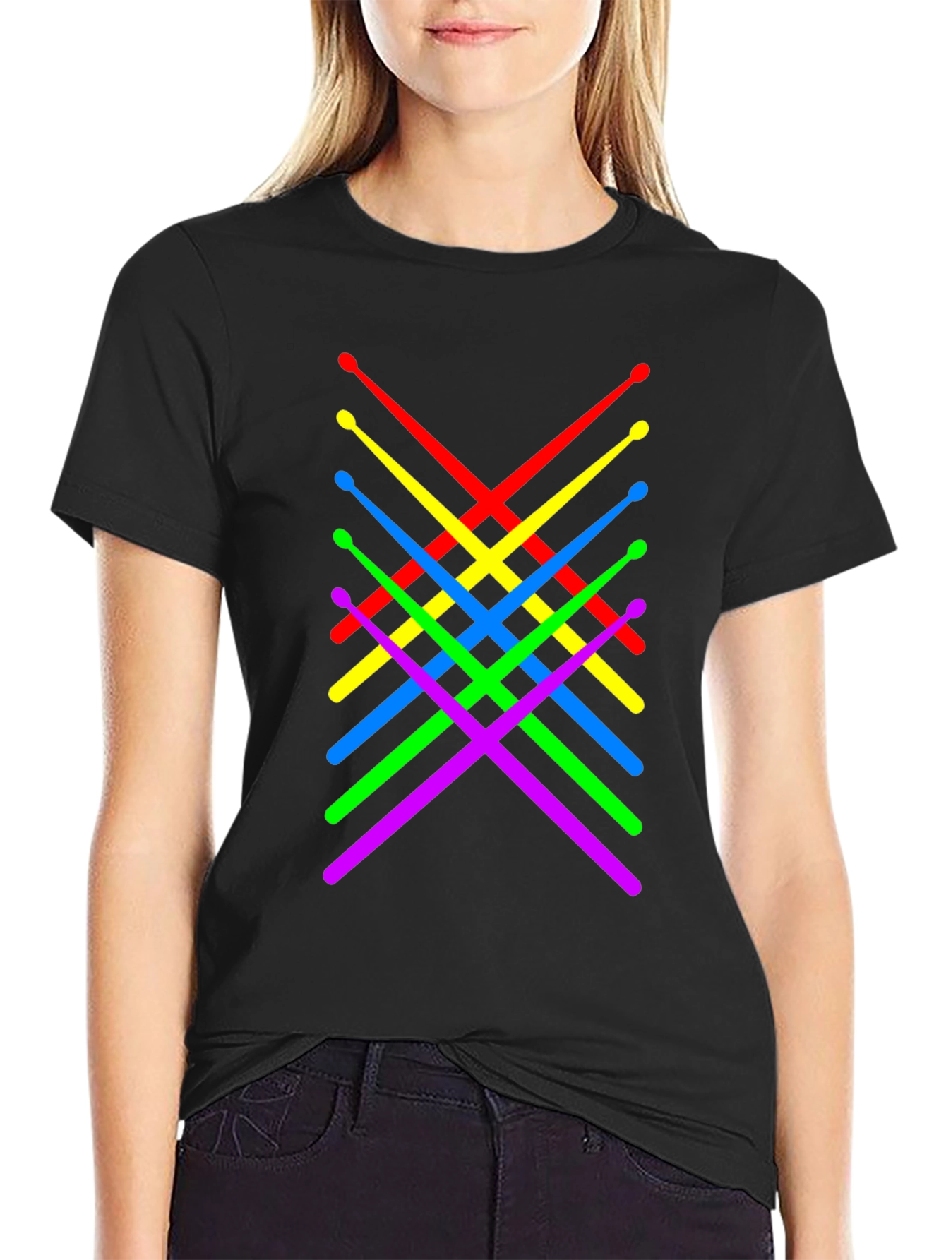 Rainbow Drumsticks Graphic Tee