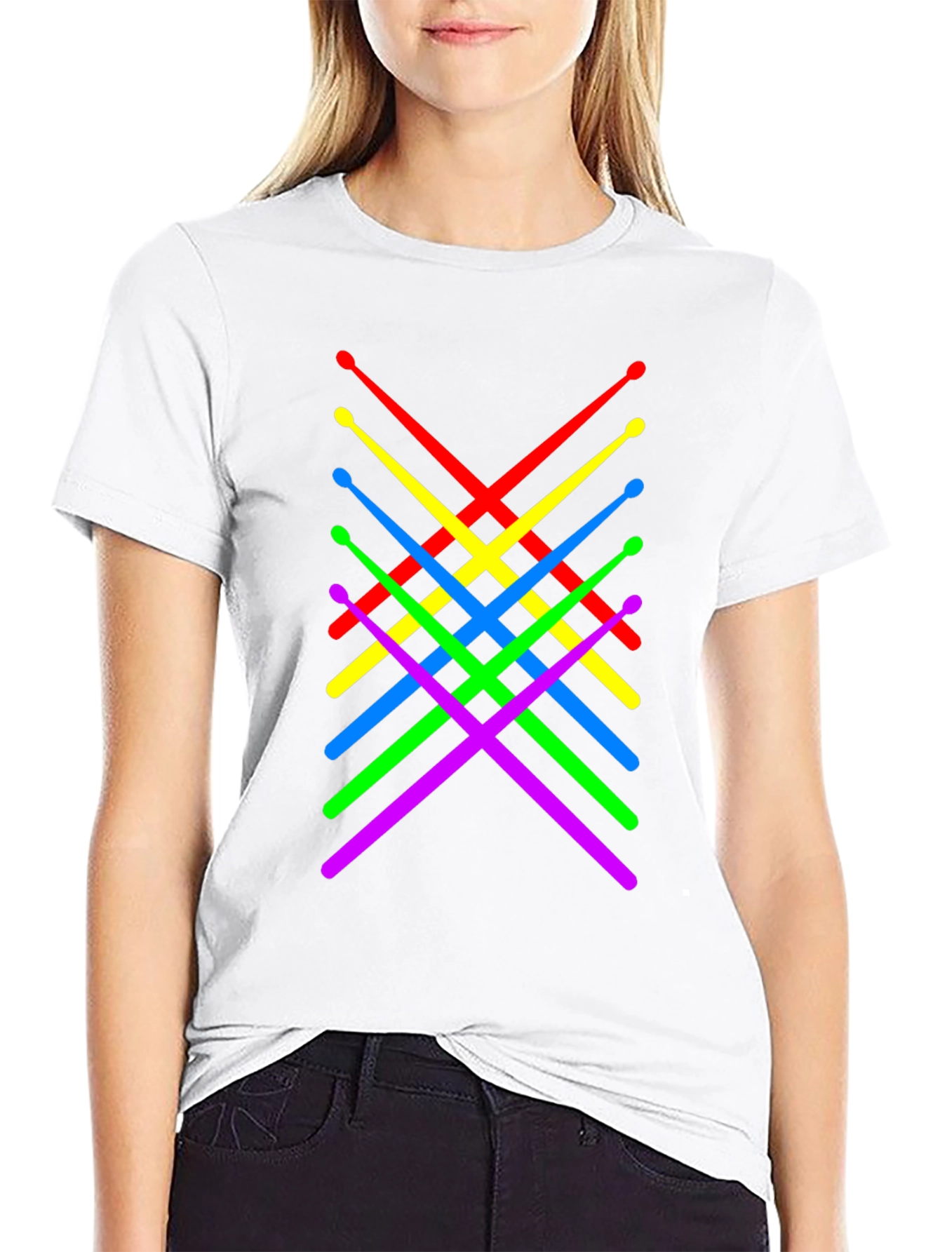 Rainbow Drumsticks Graphic Tee