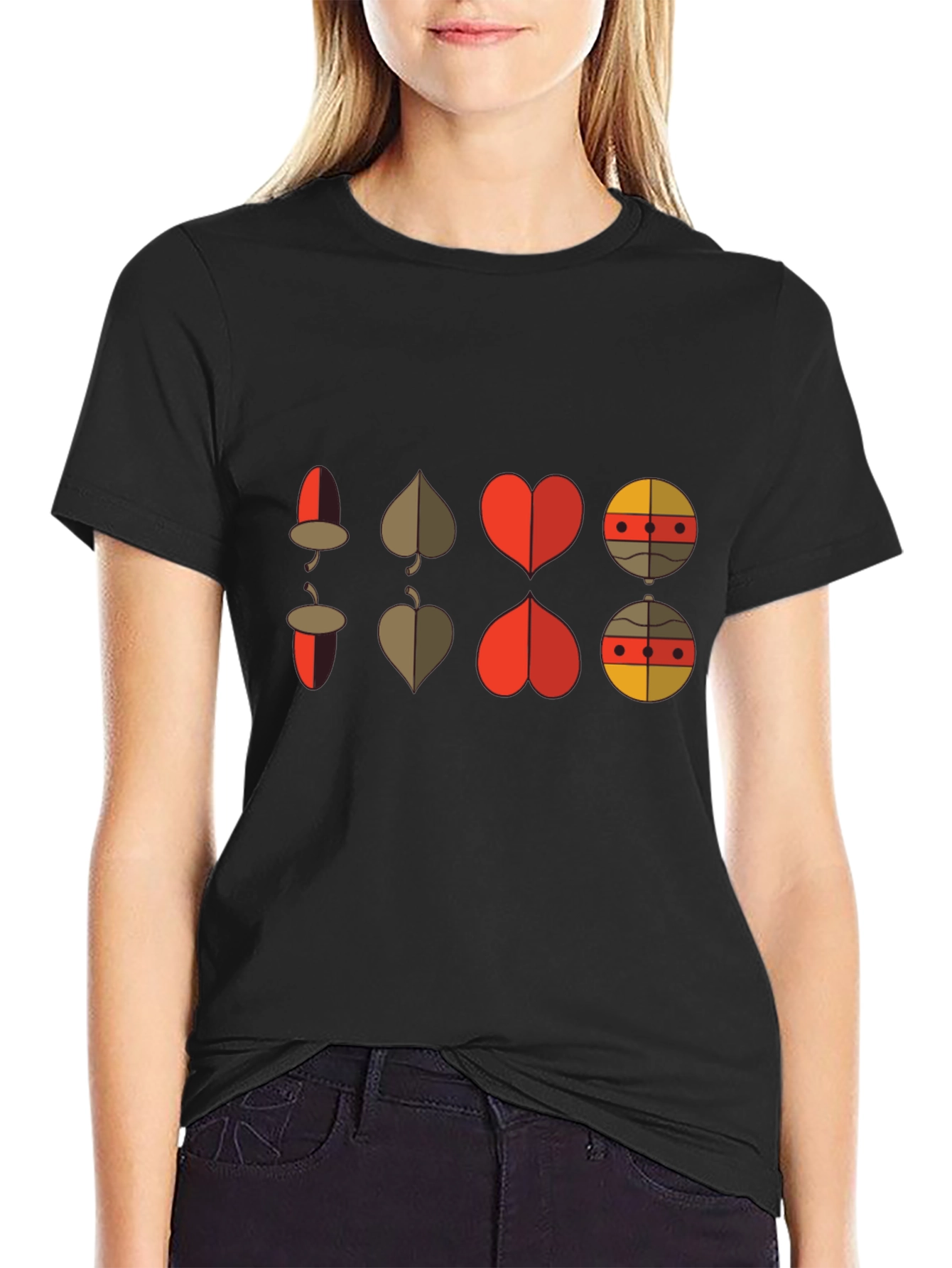 Retro Graphic Tee: Card Suit Fusion
