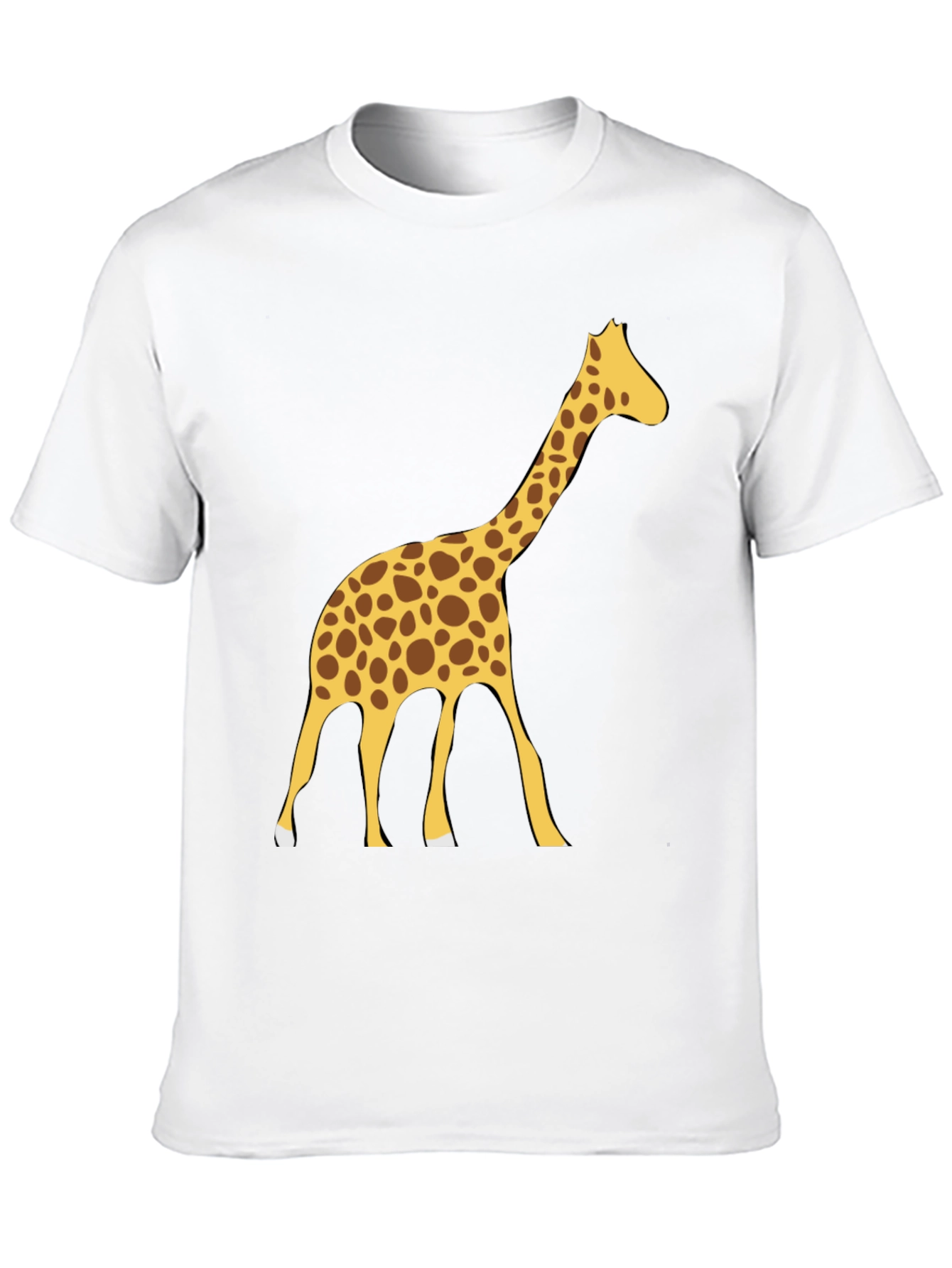 Giraffe Graphic Tee - Black Cotton Blend