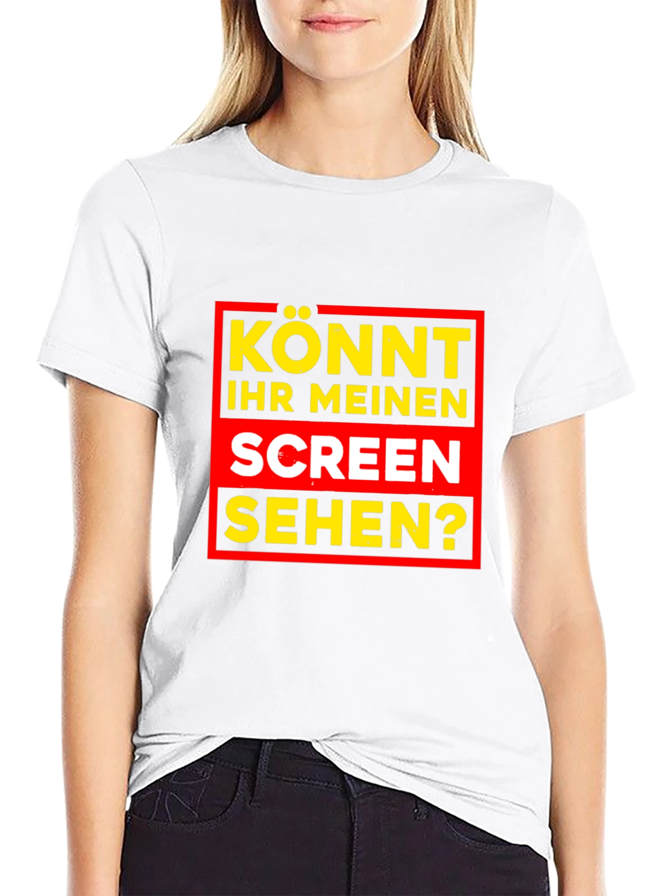 Könnt Ihr Meinen Screen Sehen? Black T-Shirt